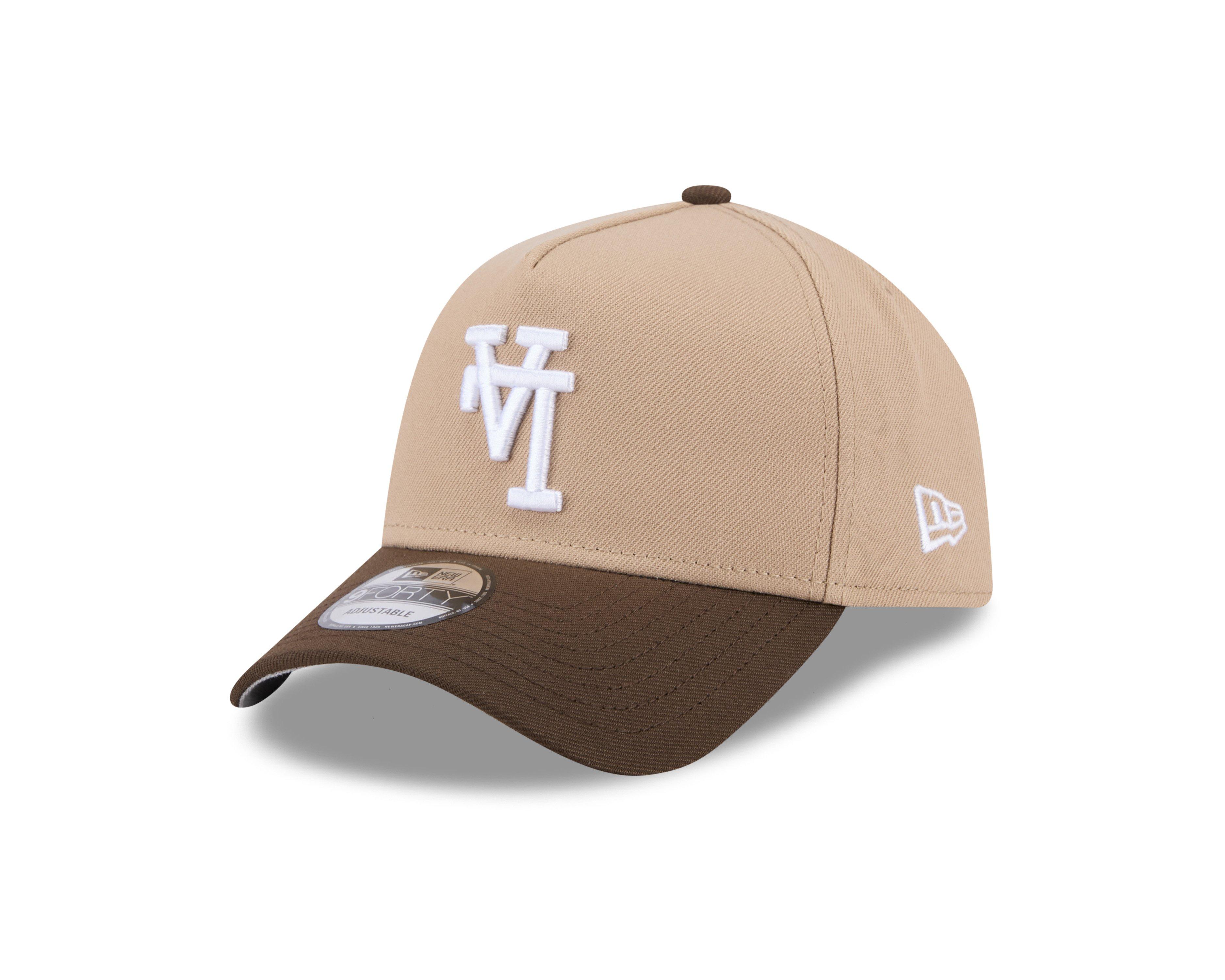 New Era Los Angeles Dodgers 9FORTY Upside Down Logo Snapback Hat-Tan/Brown - TAN/BROWN