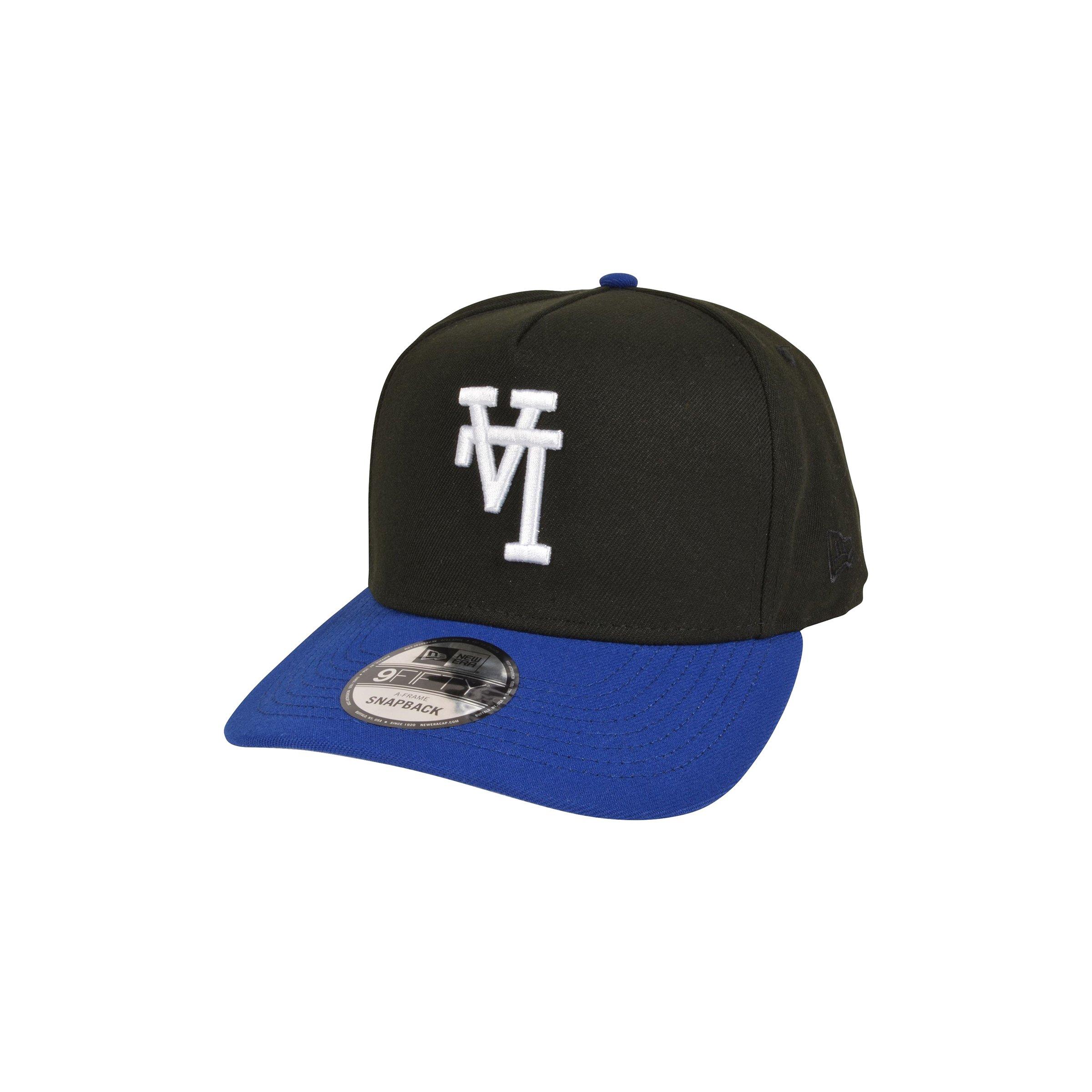 New Era Los Angeles Dodgers 9FIFTY Upside Down Logo Snapback Hat-Black/Royal - BLACK/ROYAL Thumbnail View 1