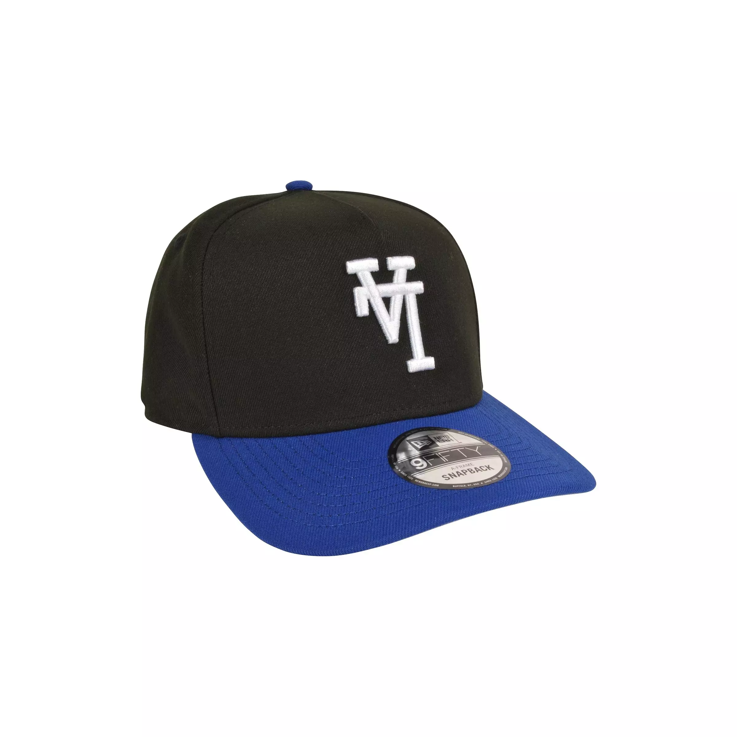 New Era Los Angeles Dodgers 9FIFTY Upside Down Logo Snapback Hat-Black/Royal - BLACK/ROYAL