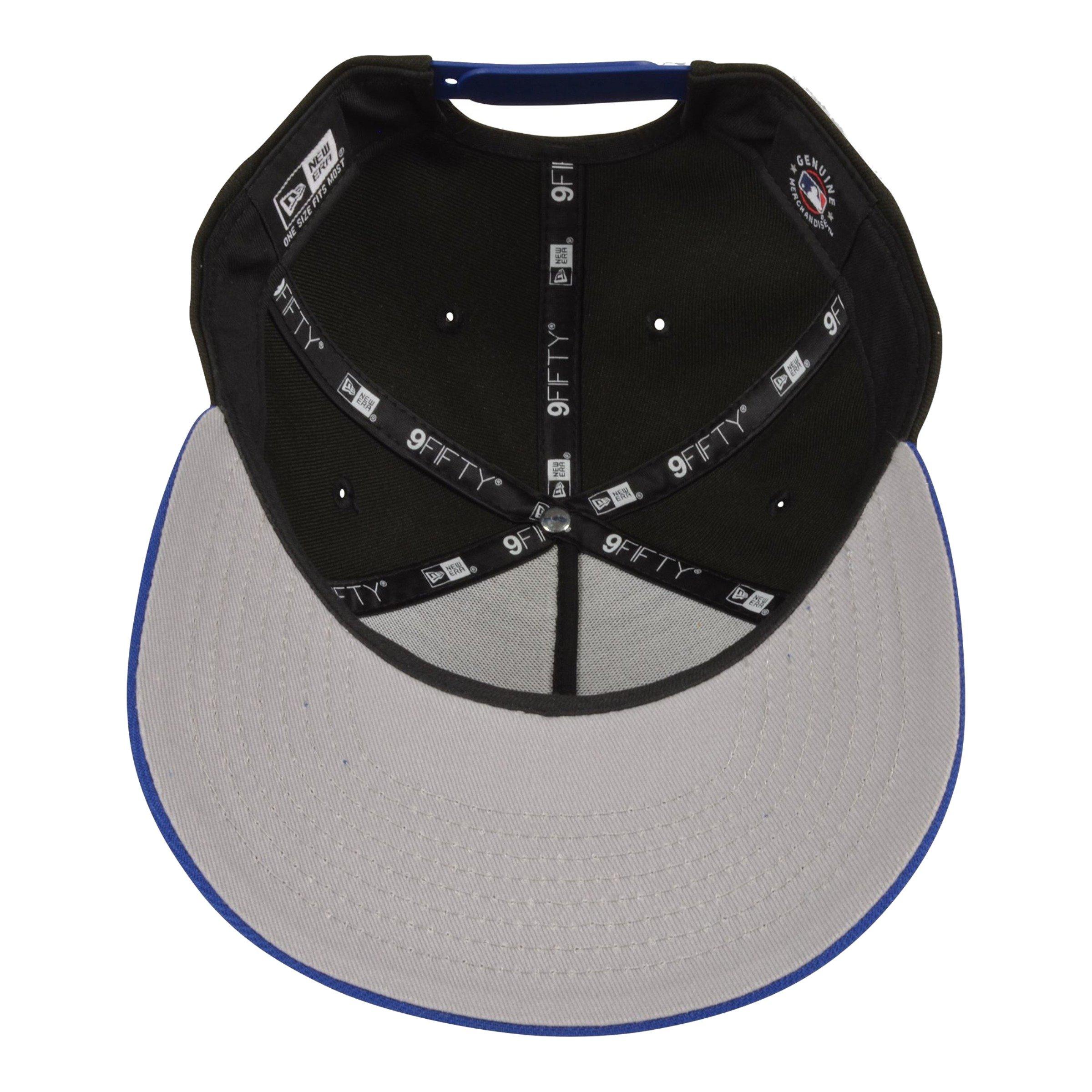 Men's New Era Los Angeles Dodgers 9FIFTY Upside Down Logo Snapback Hat-Black/Royal