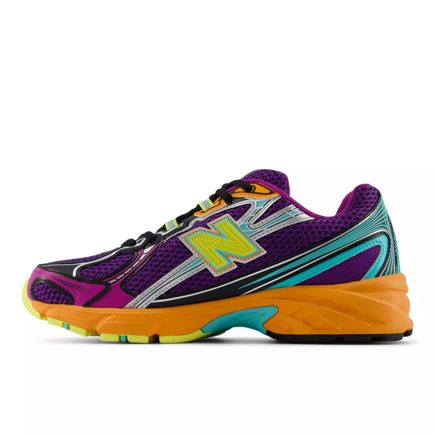 New Balance 740 "Concord Grape/Purple Fuchsia/Sun Glow/Firefly" Unisex Shoe - PURPLE/ORANGE