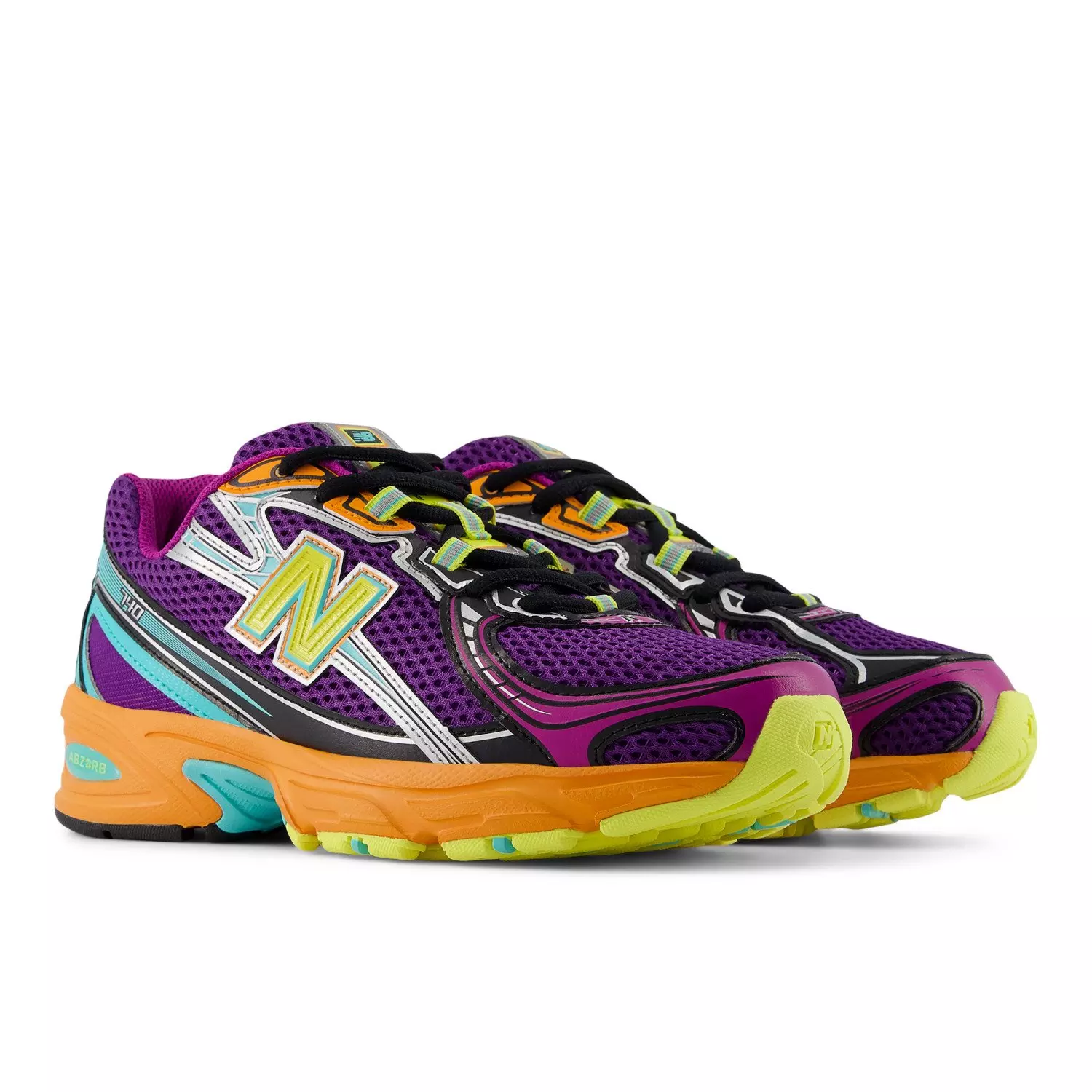 New Balance 740 "Concord Grape/Purple Fuchsia/Sun Glow/Firefly" Unisex Shoe - PURPLE/ORANGE
