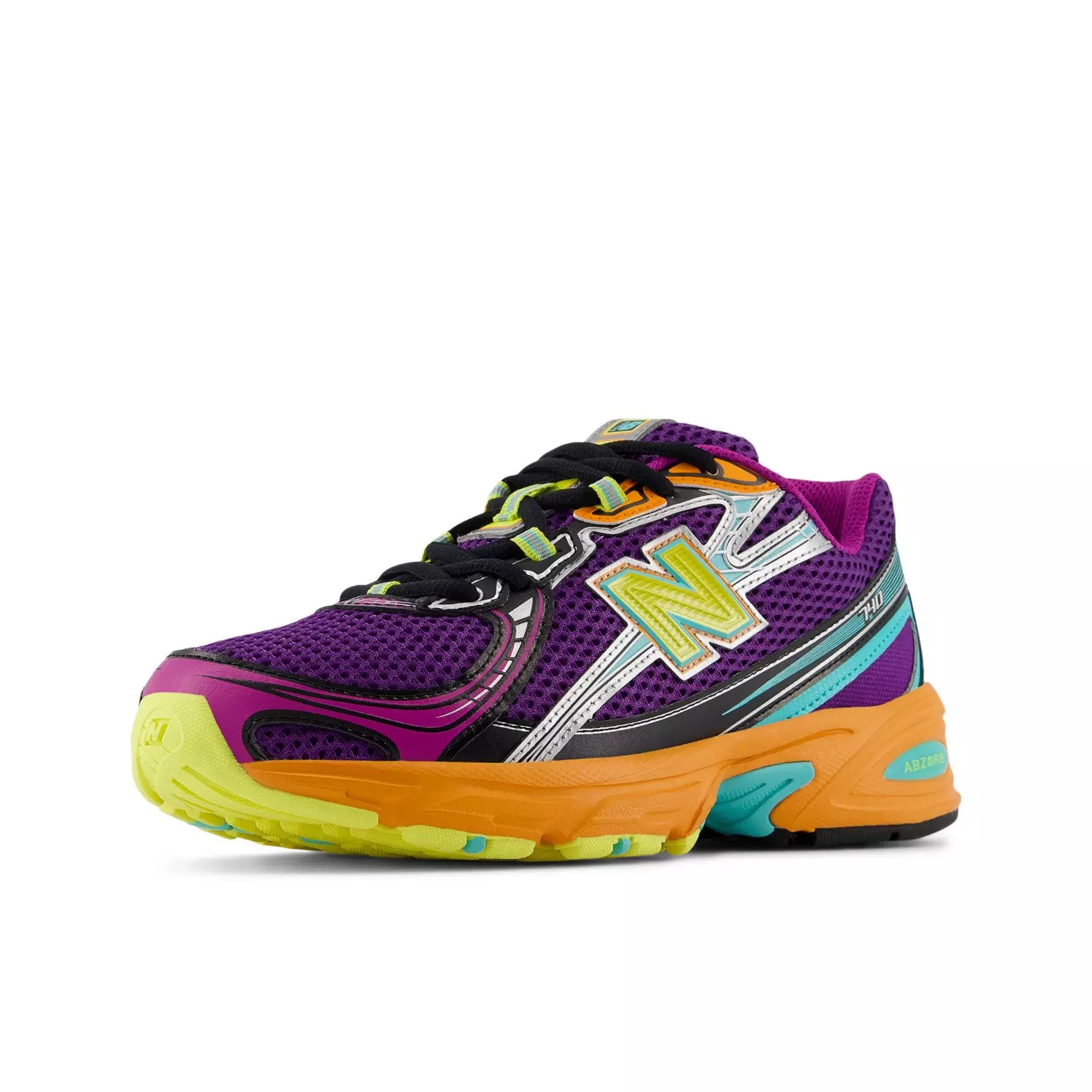New Balance 740 "Concord Grape/Purple Fuchsia/Sun Glow/Firefly" Unisex Shoe - PURPLE/ORANGE