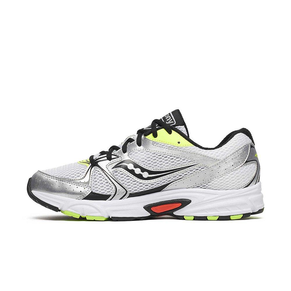 Saucony Ride Millennium "White/Metallic Silver/Black" Unisex Shoe - WHITE/SILVER Thumbnail View 2