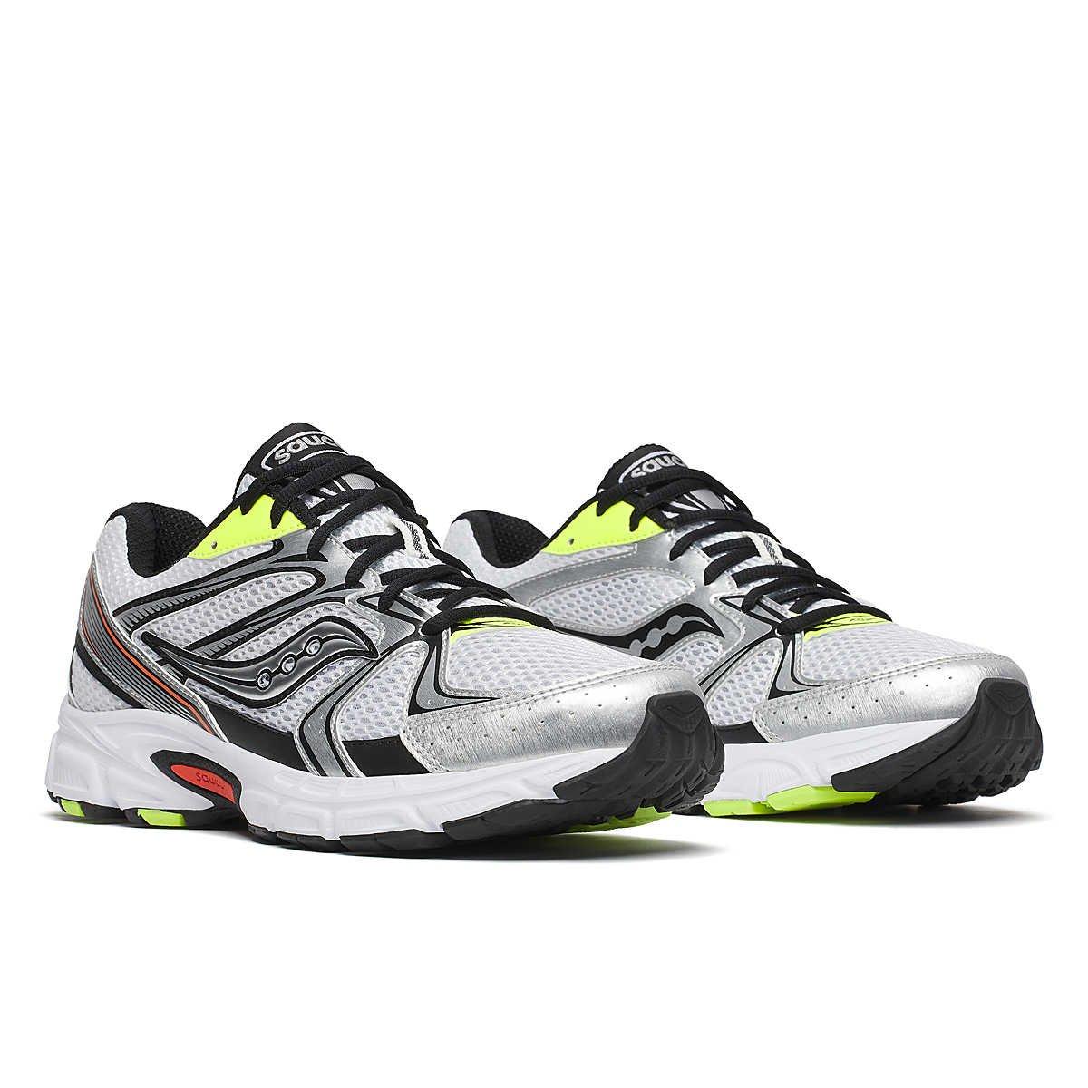 Saucony Ride Millennium "White/Metallic Silver/Black" Unisex Shoe - WHITE/SILVER Thumbnail View 3