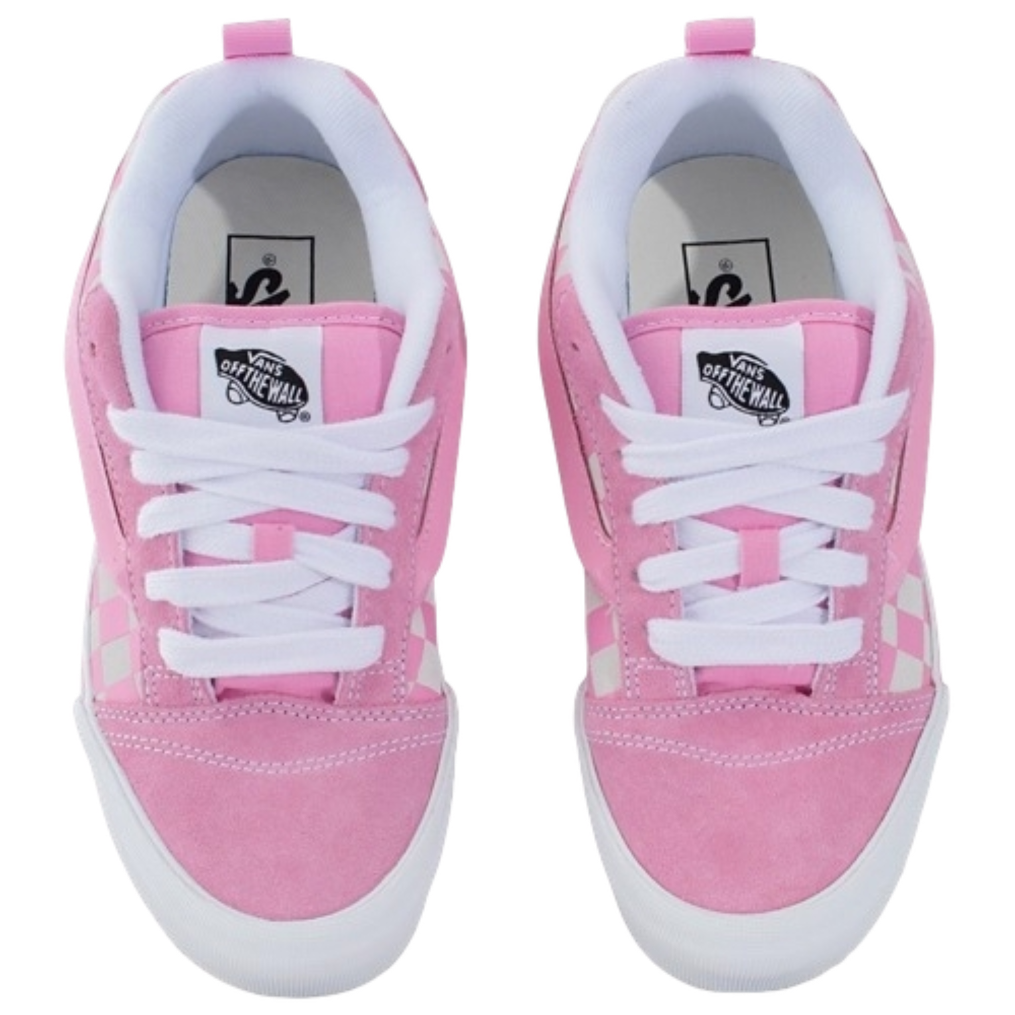 Vans Knu Skool Checkerboard "Pink/White" Women's Shoe - PINK/WHITE Thumbnail View 3