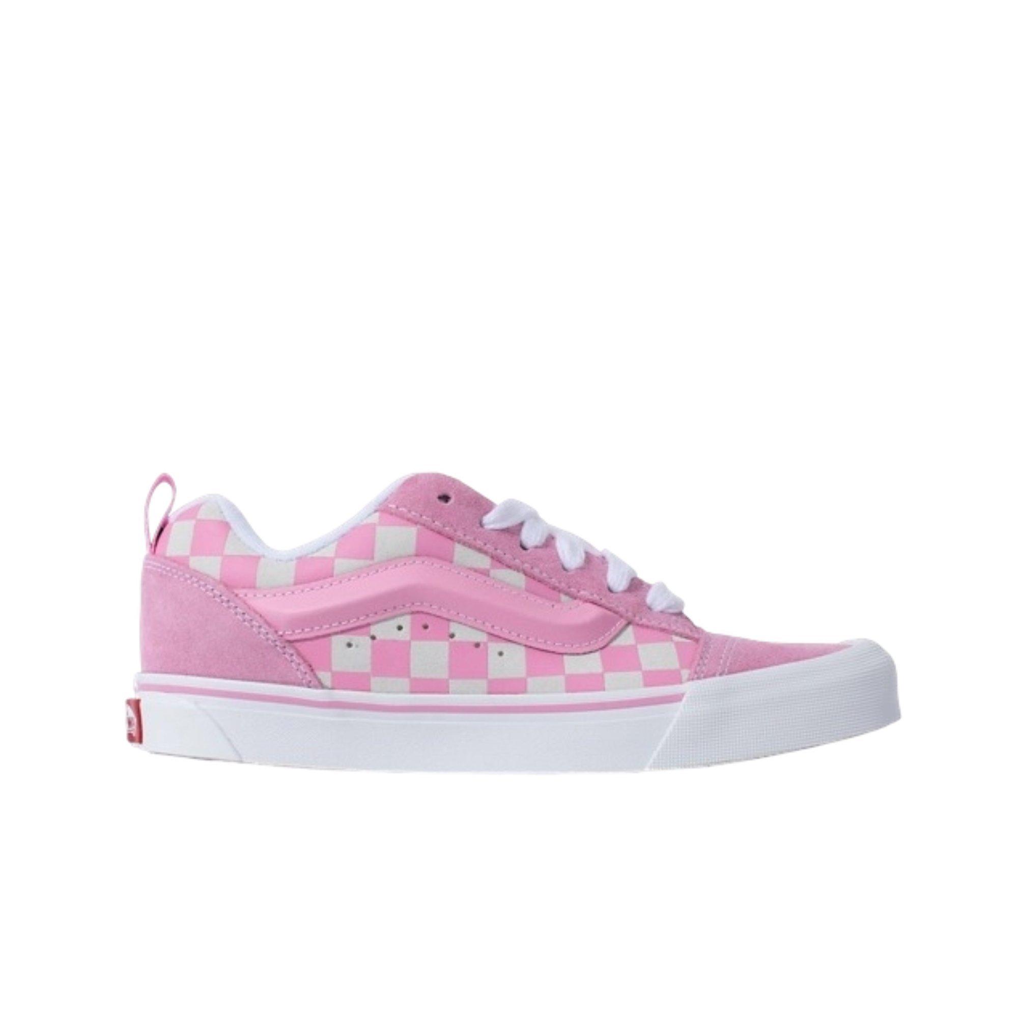 Vans Knu Skool Checkerboard "Pink/White" Women's Shoe - PINK/WHITE Thumbnail View 1