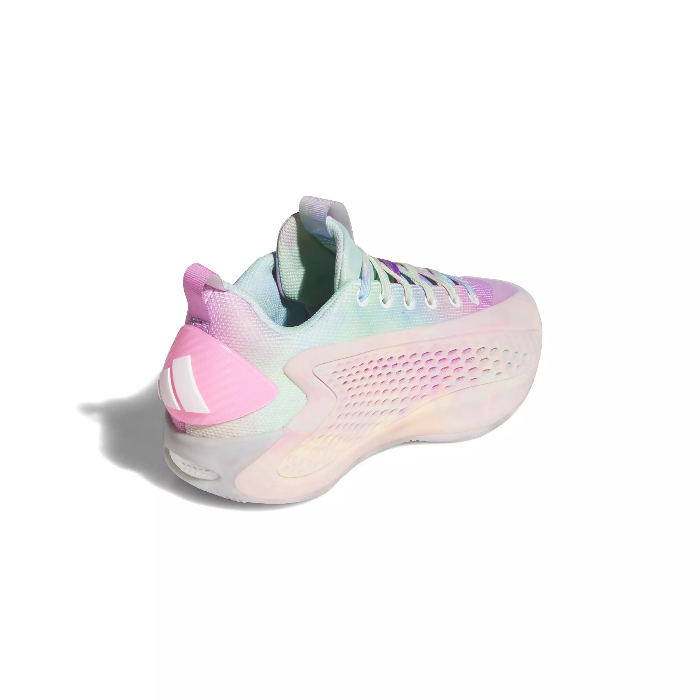 adidas Anthony Edwards 1 "Tie Dye" Grade School Kids' Basketball Shoe - WHITE/ACID ORANGE/BLISS PINK