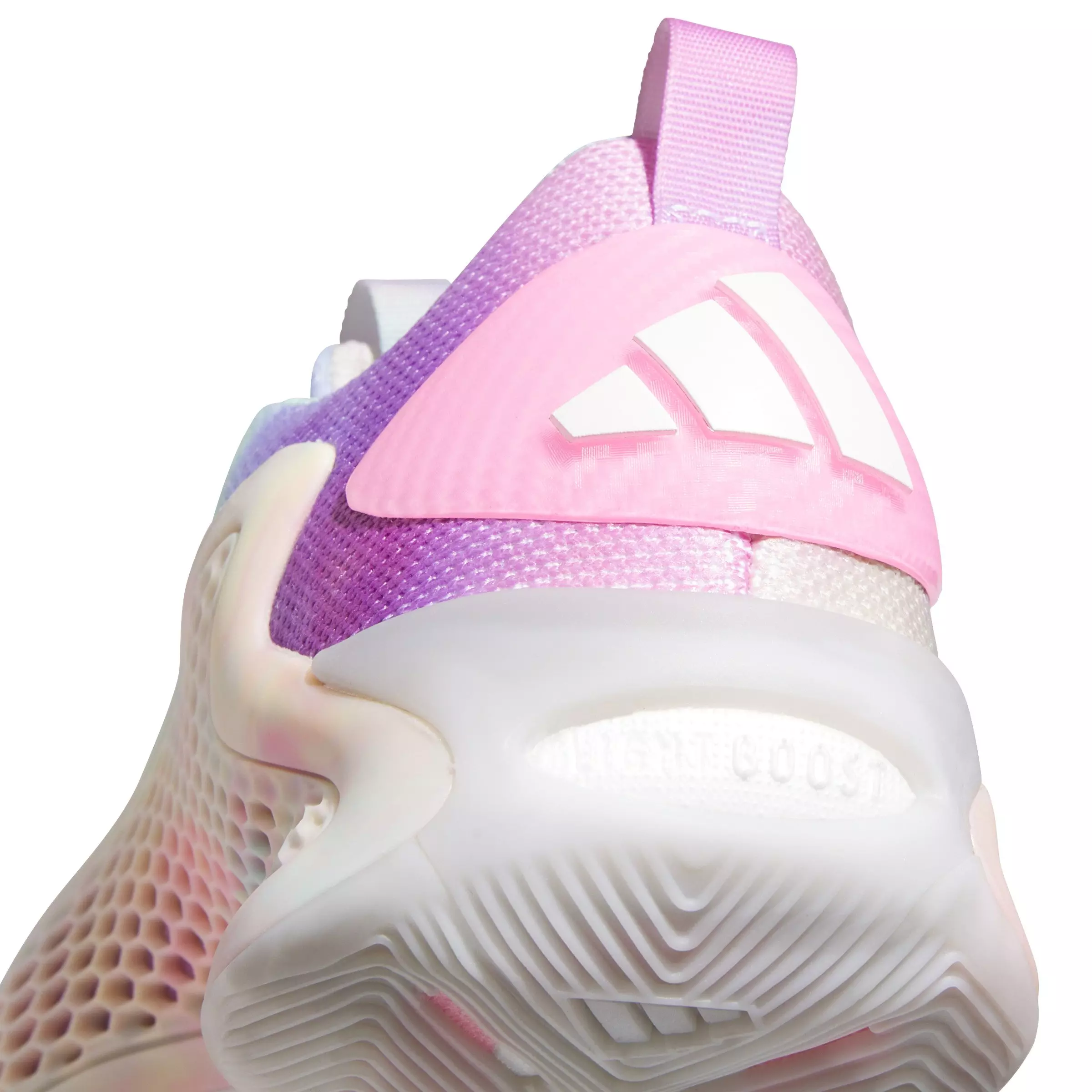 adidas Anthony Edwards 1 "Tie Dye" Grade School Kids' Basketball Shoe - WHITE/ACID ORANGE/BLISS PINK
