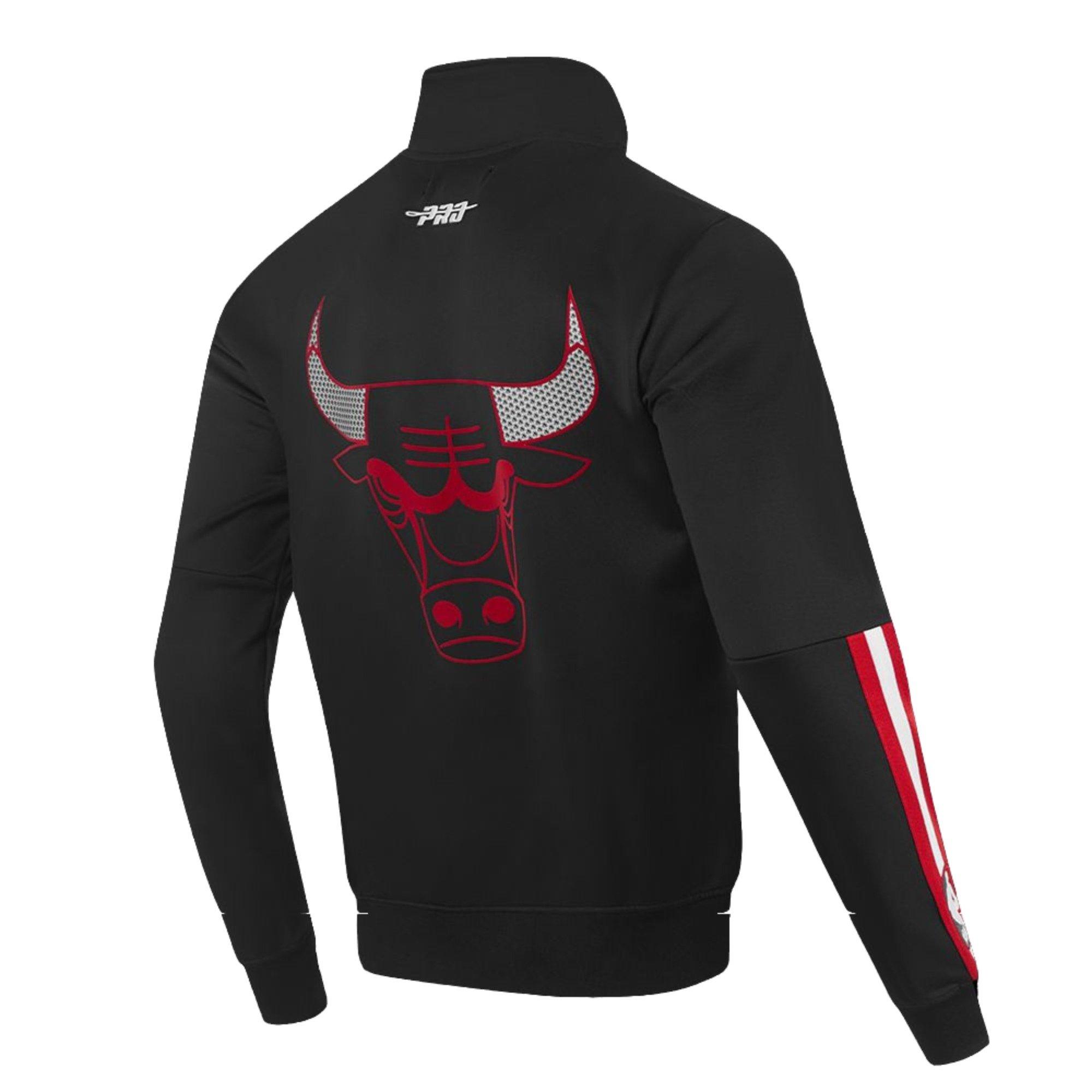 Pro Standard Men's Chicago Bulls Retro 3 Black Cement Track Jacket-Black - BLACK Thumbnail View 2