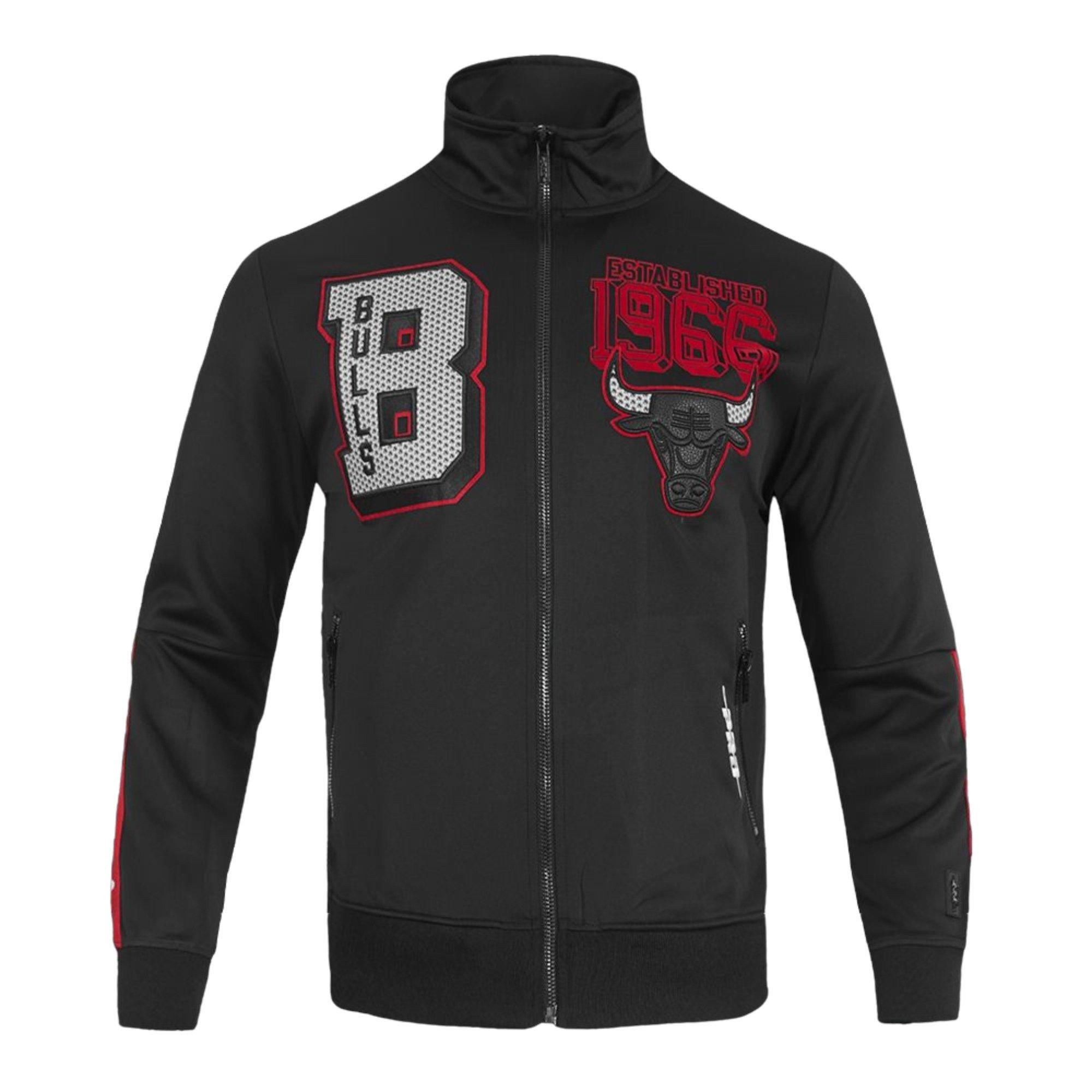 Pro Standard Men's Chicago Bulls Retro 3 Black Cement Track Jacket-Black - BLACK Thumbnail View 3