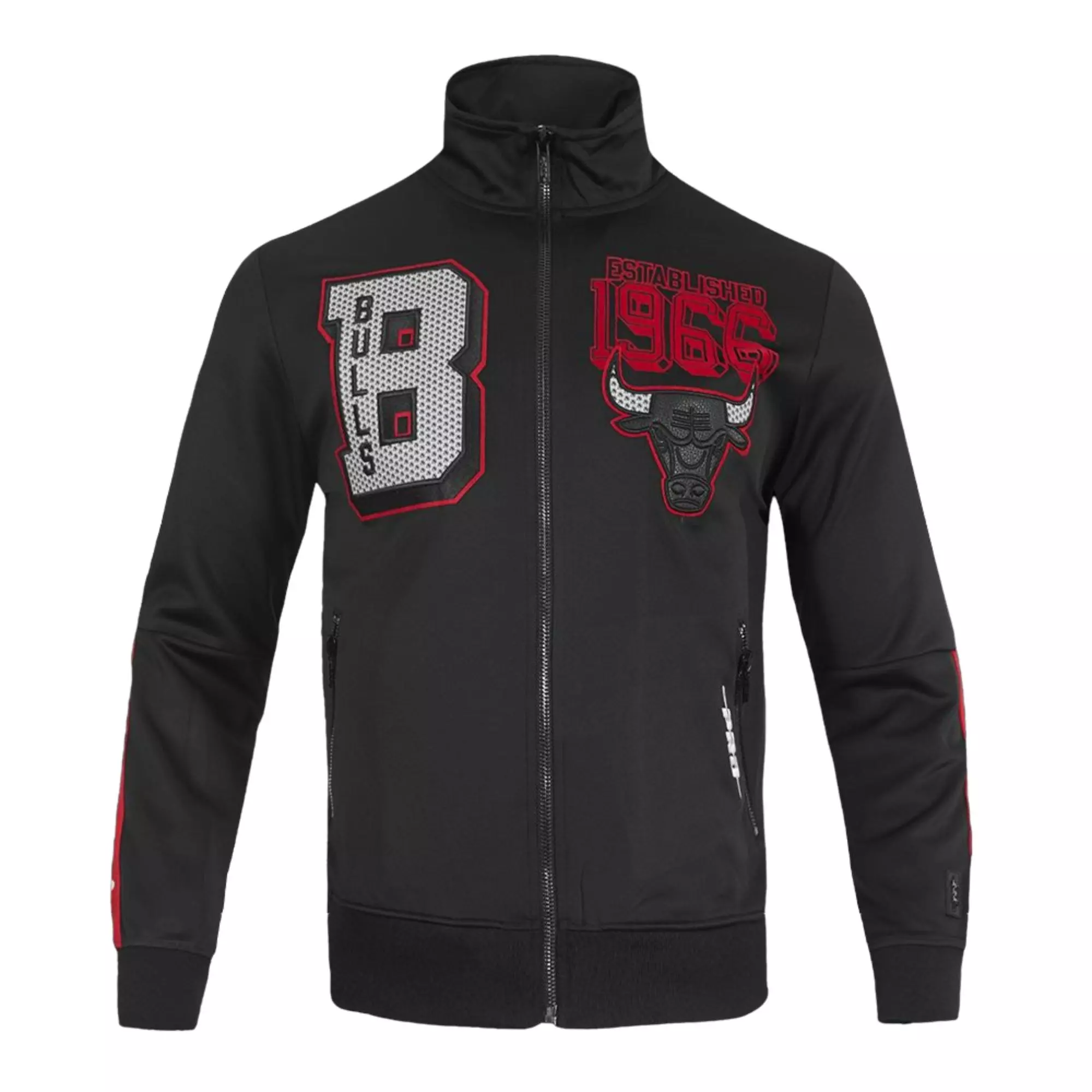 Pro Standard Men's Chicago Bulls Retro 3 Black Cement Track Jacket-Black - BLACK