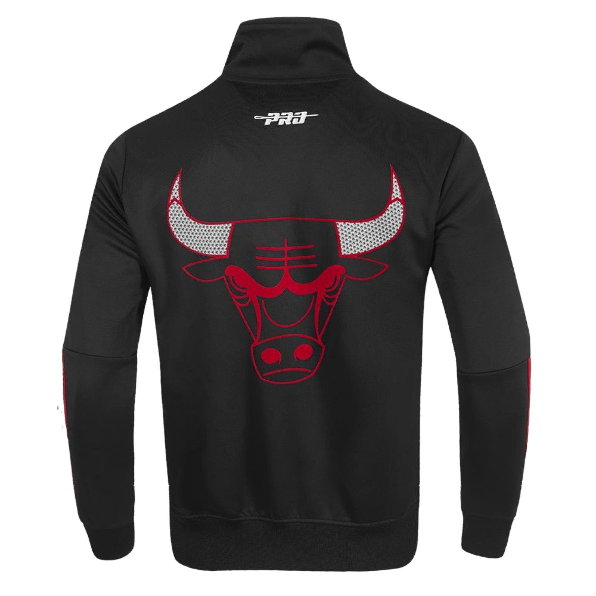 Pro Standard Men's Chicago Bulls Retro 3 Black Cement Track Jacket-Black - BLACK Thumbnail View 4