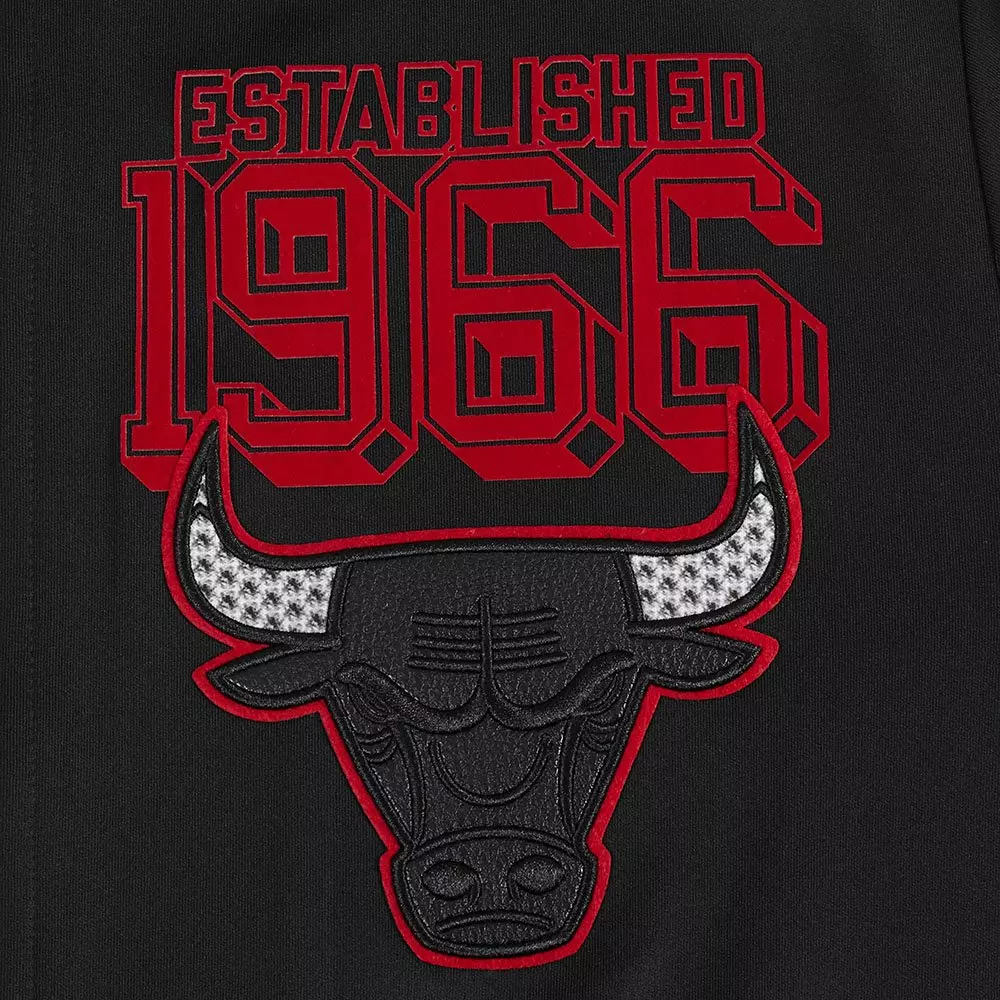 Pro Standard Men's Chicago Bulls Retro 3 Black Cement Track Jacket-Black - BLACK