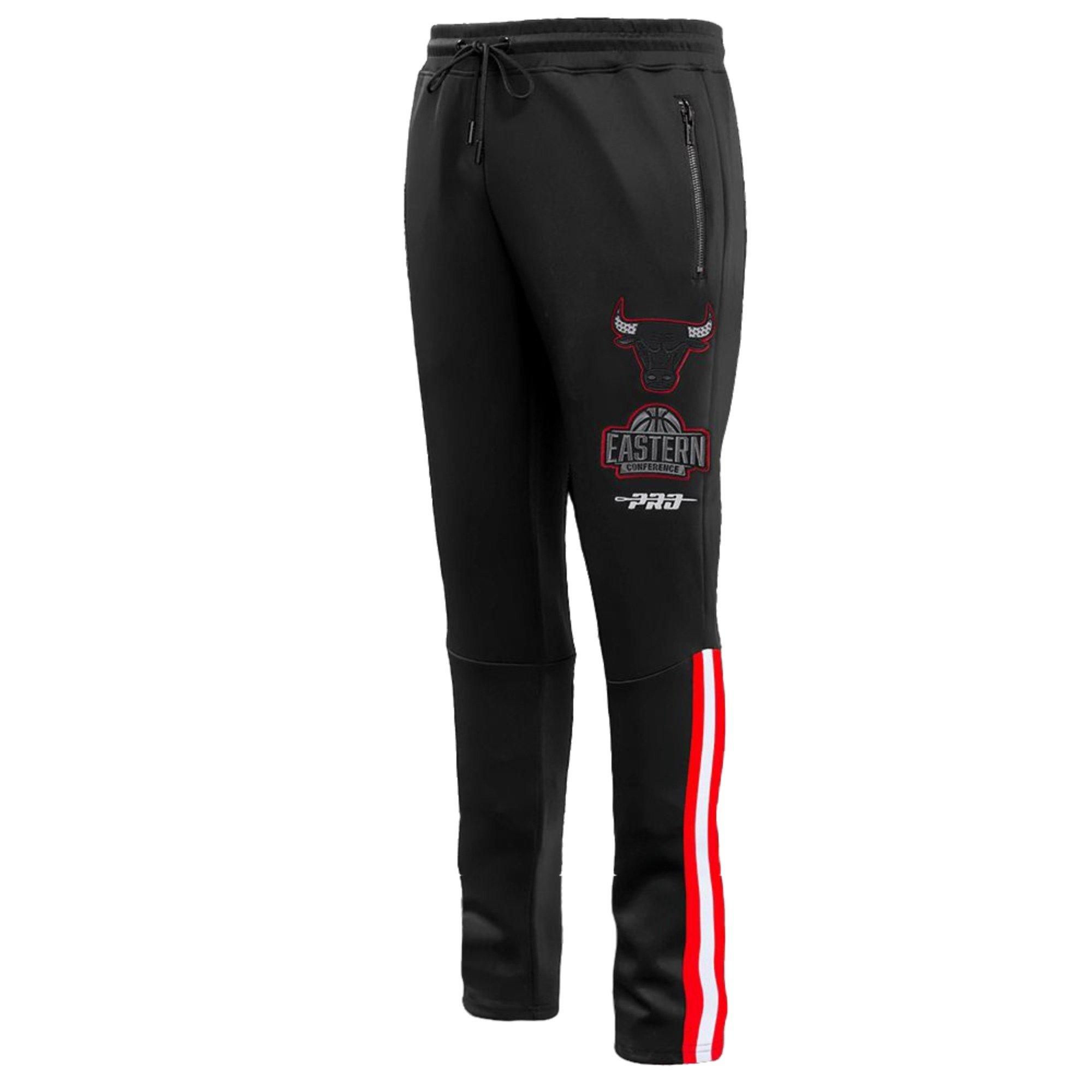 Pro Standard Men's Chicago Bulls Retro 3 Black Cement Track Pants-Black - BLACK Thumbnail View 1