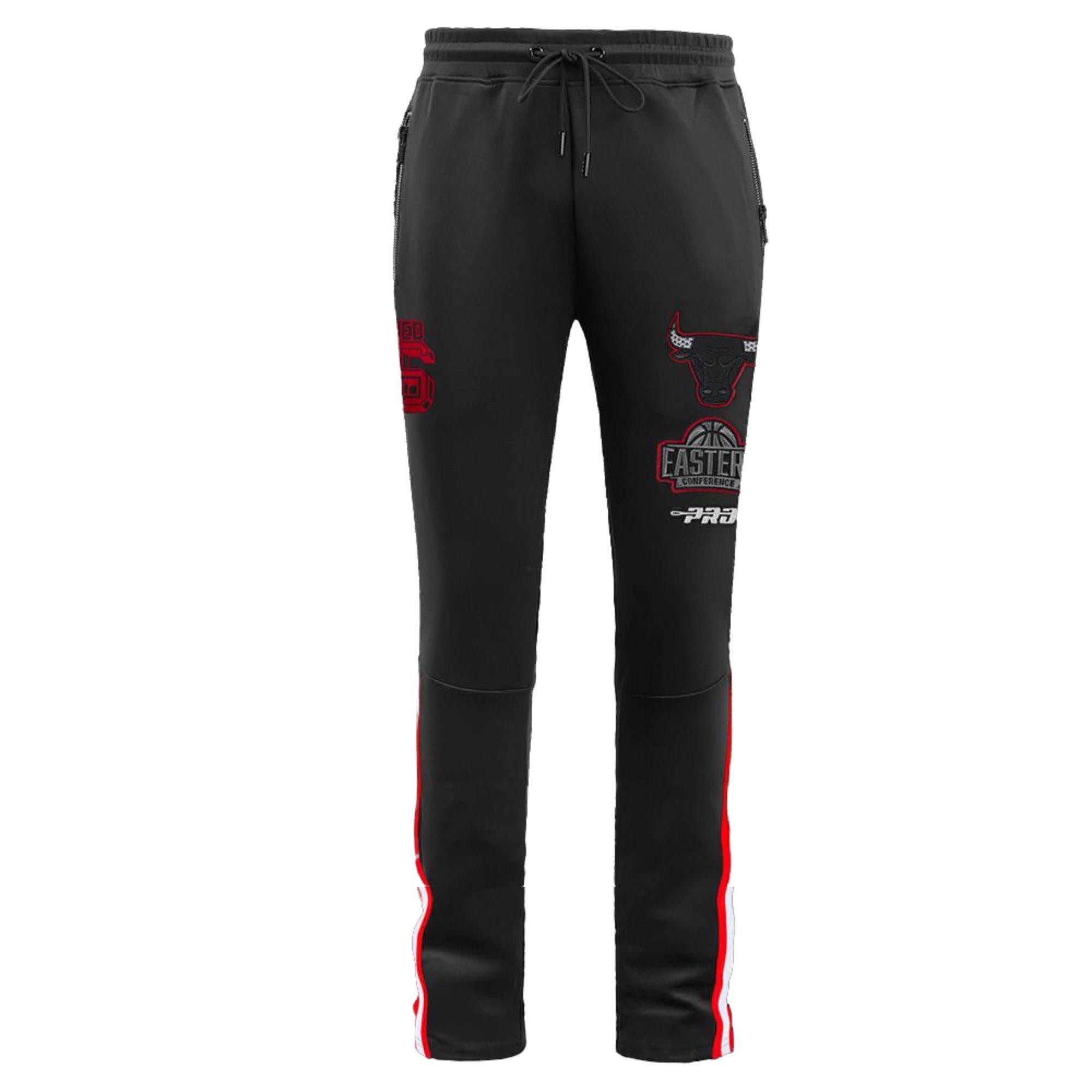 Pro Standard Men's Chicago Bulls Retro 3 Black Cement Track Pants-Black - BLACK Thumbnail View 3