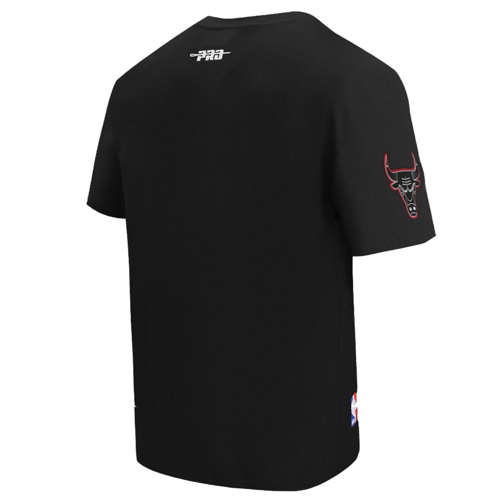 Pro Standard Men's Chicago Bulls Retro 3 Black Cement Short Sleeve Tee-Black - BLACK Thumbnail View 2