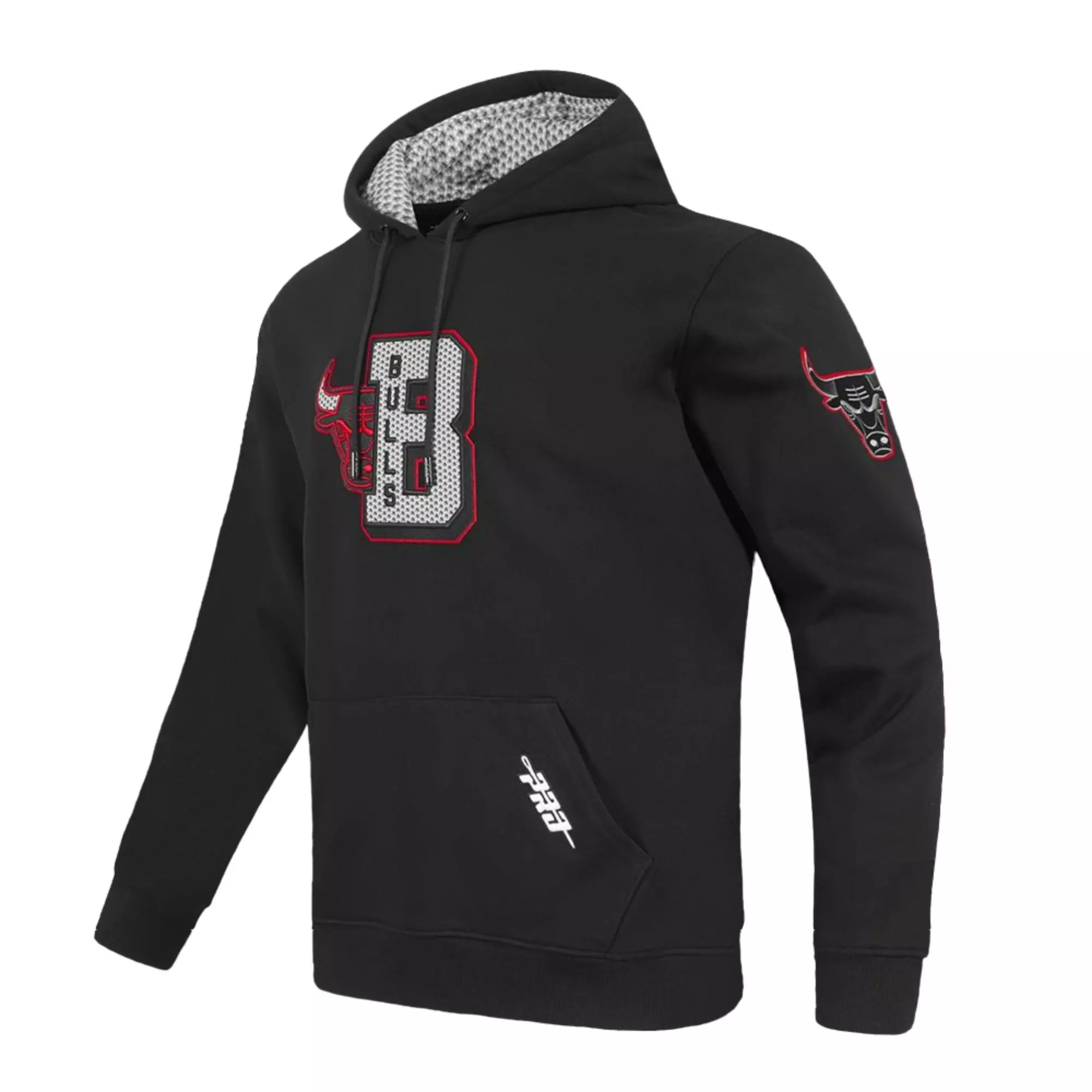 Pro Standard Men's Chicago Bulls Retro 3 Black Cement Hoodie-Black - BLACK