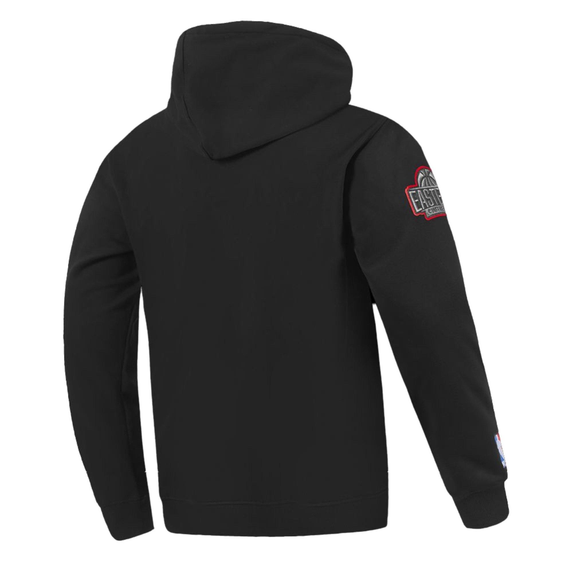 Pro Standard Men's Chicago Bulls Retro 3 Black Cement Hoodie-Black - BLACK Thumbnail View 4