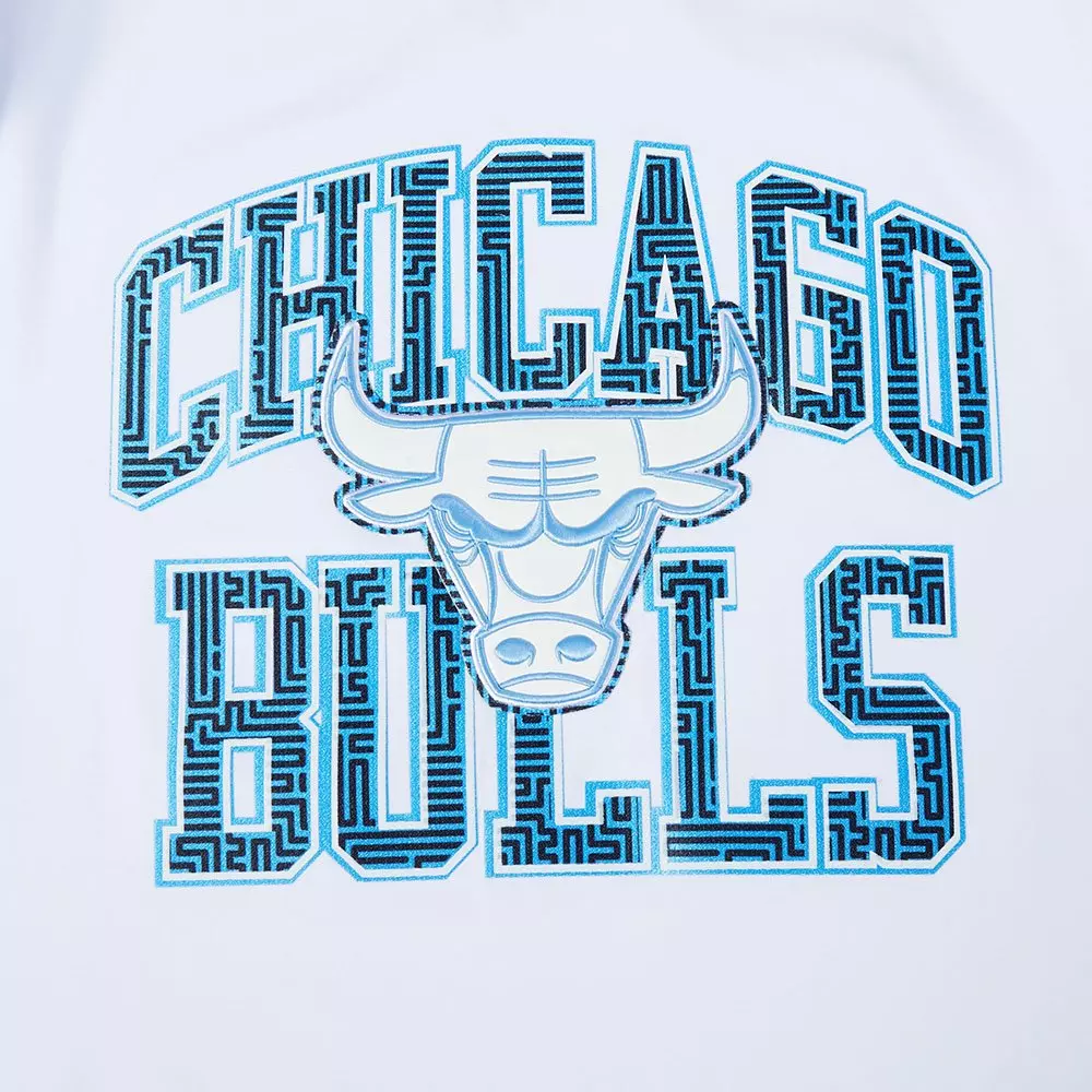 Pro Standard Men's Chicago Bulls Legend Blue Tee-White - WHITE