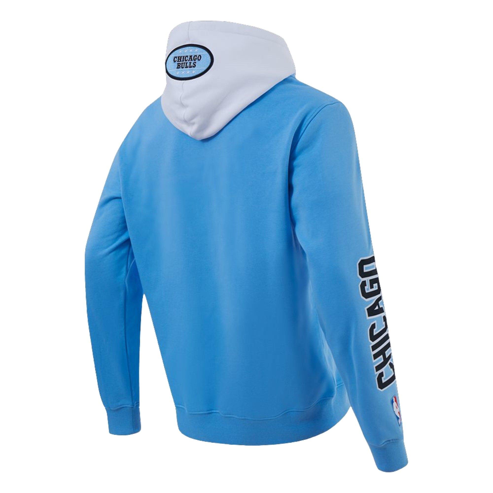 Pro Standard Men's Chicago Bulls Legend Blue Hoodie-Blue - BLUE/WHITE Thumbnail View 2
