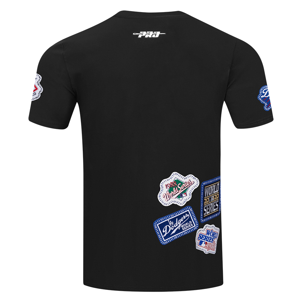 Pro Standard Men's Los Angeles Dodgers Pick Stitch Short Sleeve Tee-Black - BLACK Thumbnail View 2