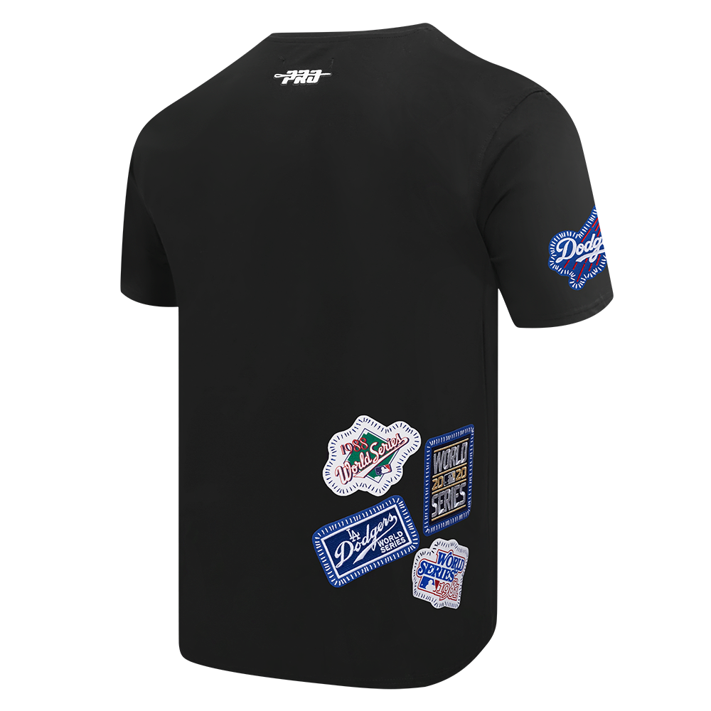 Pro Standard Men's Los Angeles Dodgers Pick Stitch Short Sleeve Tee-Black - BLACK Thumbnail View 4