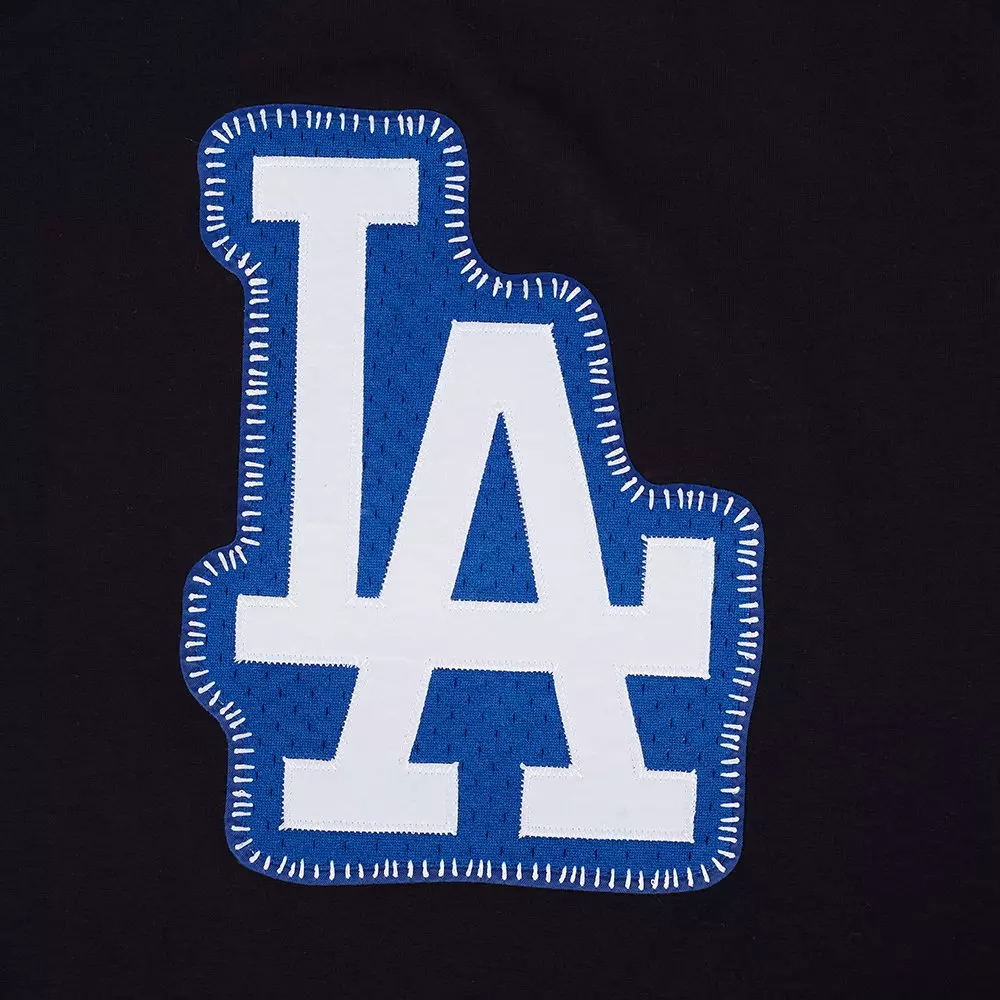 Pro Standard Men's Los Angeles Dodgers Pick Stitch Short Sleeve Tee-Black - BLACK