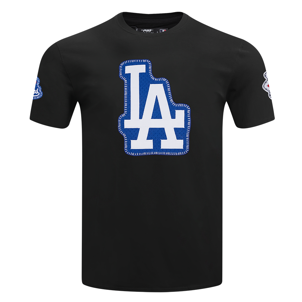 Pro Standard Men's Los Angeles Dodgers Pick Stitch Short Sleeve Tee-Black