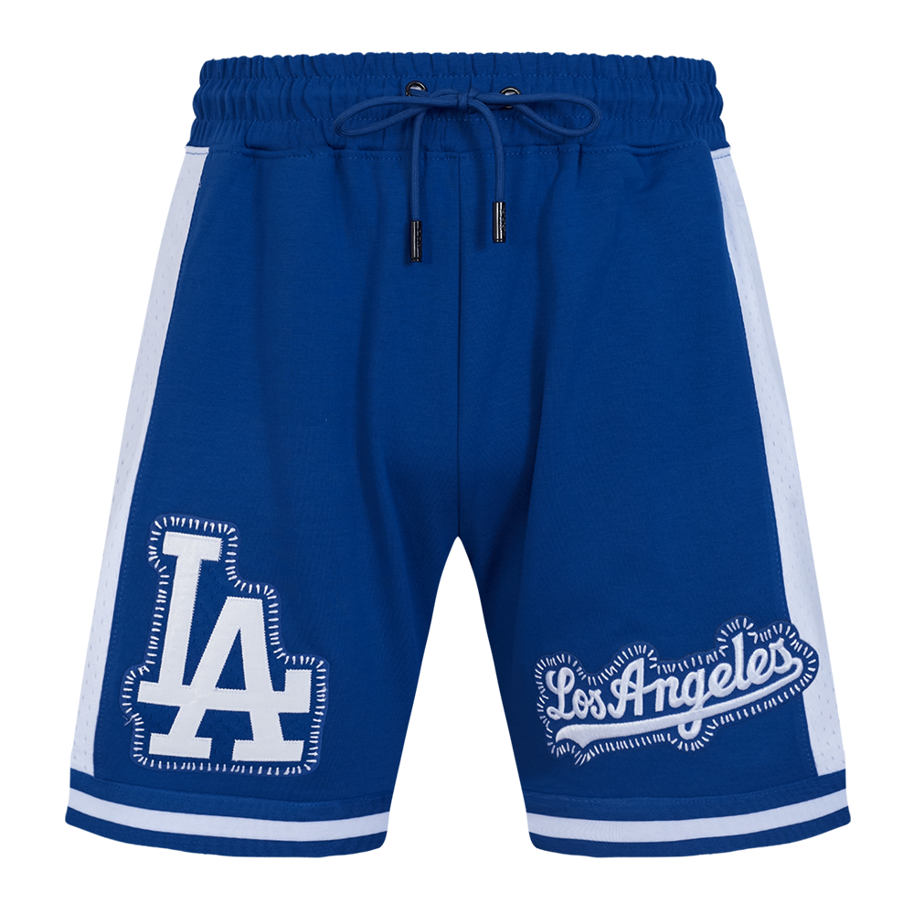 Pro Standard Men's Los Angeles Dodgers Pick Stitch Shorts-Black - BLACK