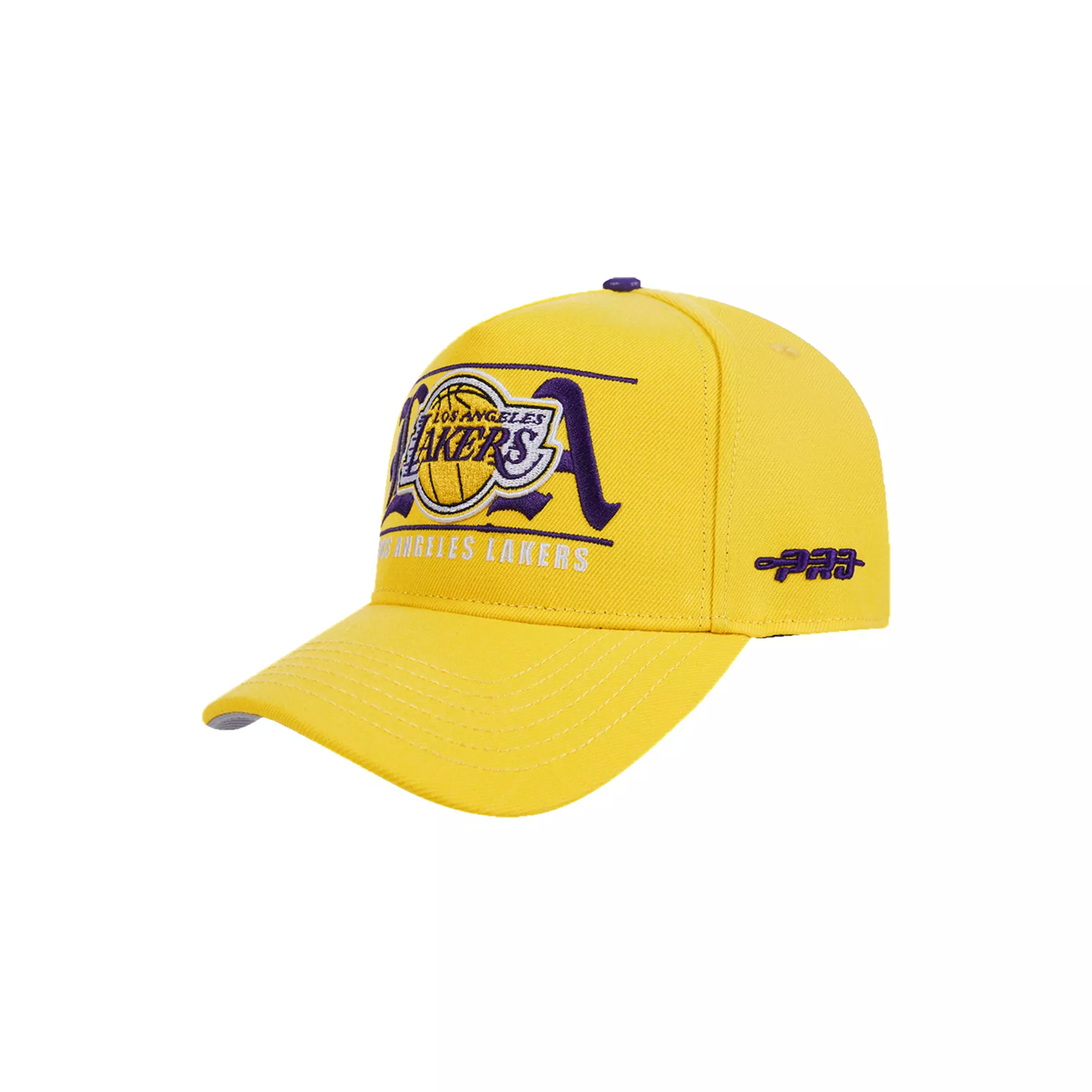 Pro Standard Los Angele Lakers Loyalty Pinch Snapback Hat-Yellow - YELLOW