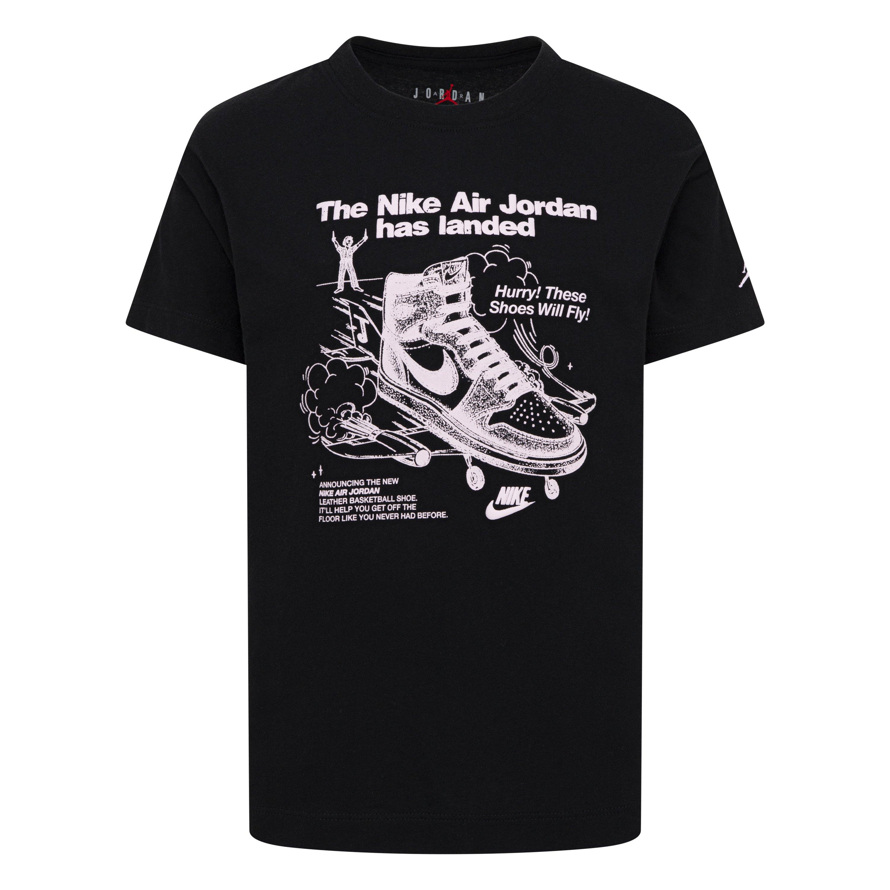 Jordan Big Girls' Oversized Graphic Tee - Black - BLACK