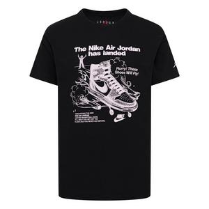 Jordan Big Girls' Oversized Graphic Tee - Black
