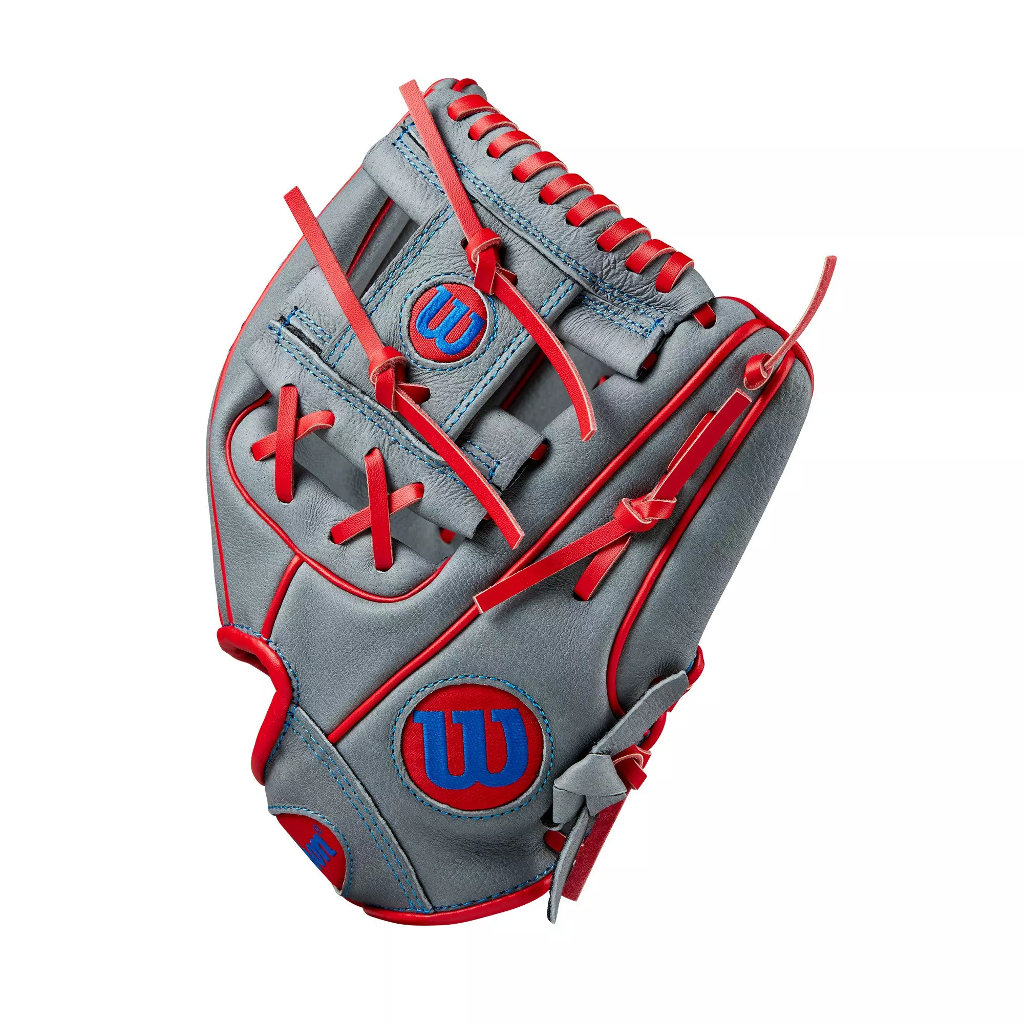 Wilson A450 10.75” Youth Infield Baseball Glove 2024 - GREY/RED