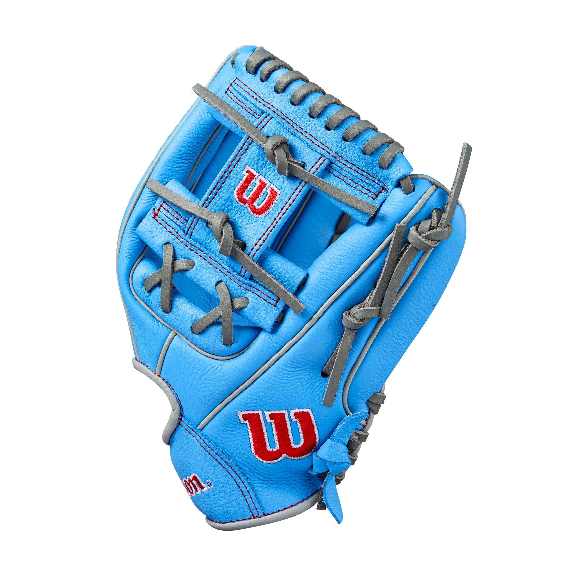 Wilson A500 Youth 11” Utility Baseball Glove-Cool Blue/Grey/Red