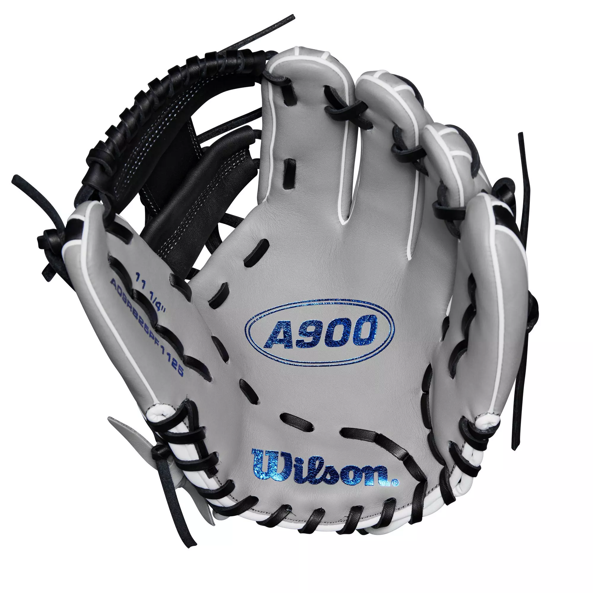 Wilson A900 PF1125 Pedroia Fit 11.25” Infield Baseball Glove 2024 - BLACK/SILVER