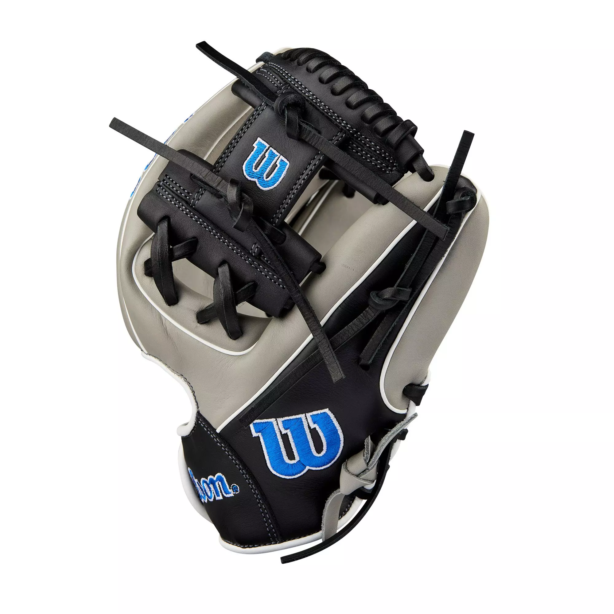 Wilson A900 PF1125 Pedroia Fit 11.25” Infield Baseball Glove 2024 - BLACK/SILVER