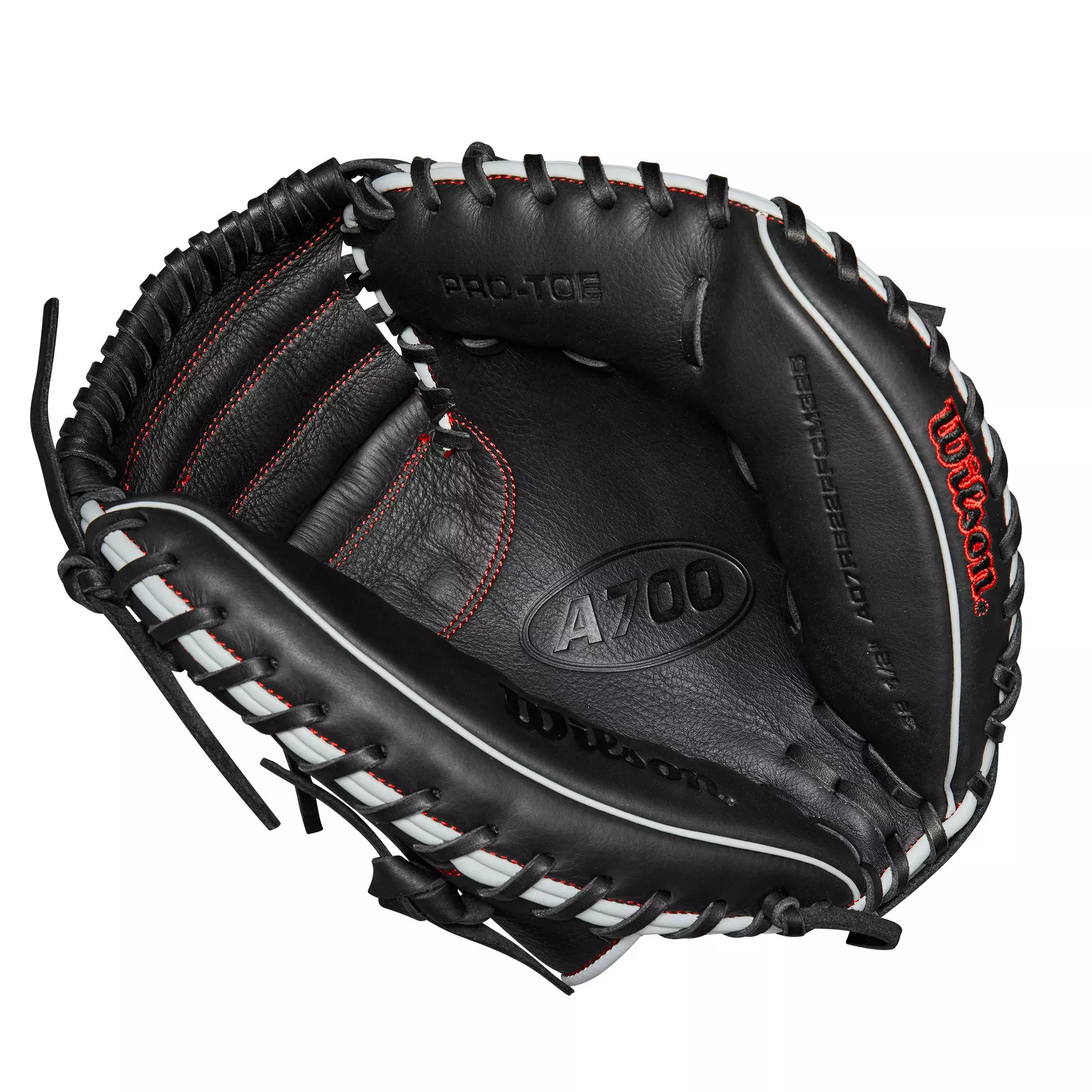 Wilson A700 CM PF Baseball Catchers Mitt 32.5" - BLACK/SILVER