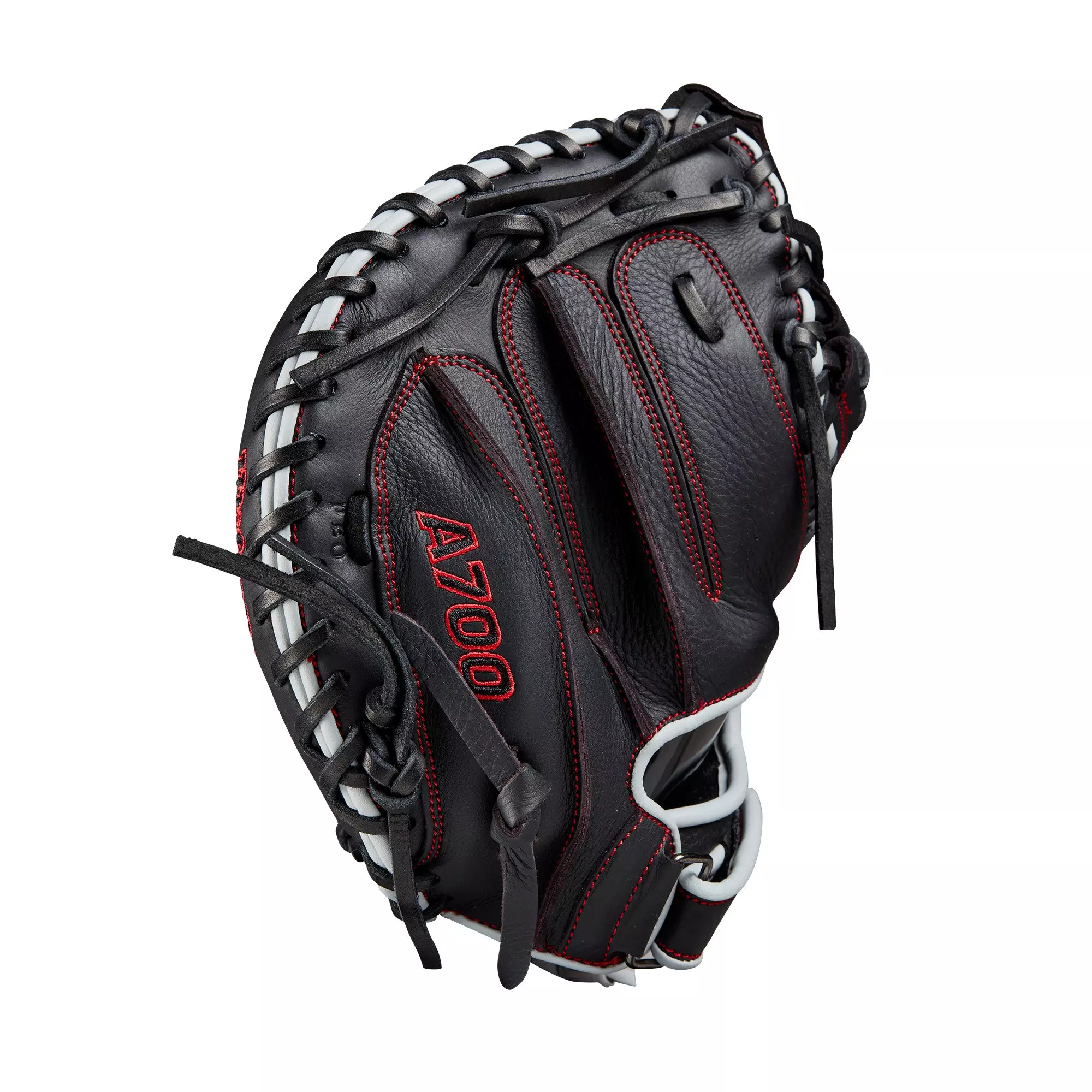 Wilson A700 CM PF Baseball Catchers Mitt 32.5" - BLACK/SILVER
