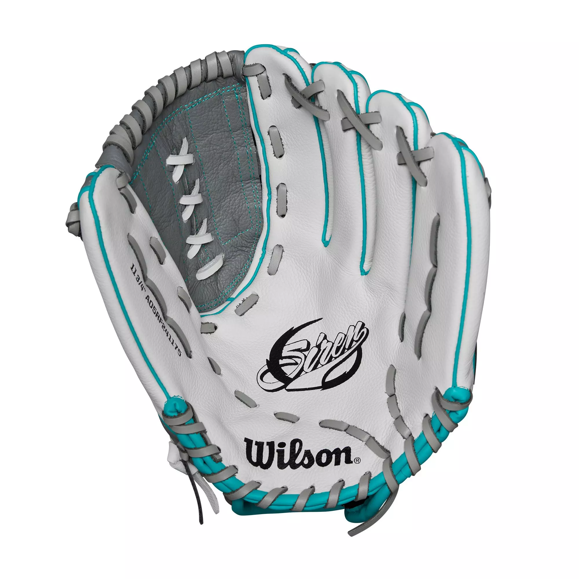Wilson A500 Siren 11.75” Youth Infield Fastpitch Softball Glove 2024 - WHITE/GREY