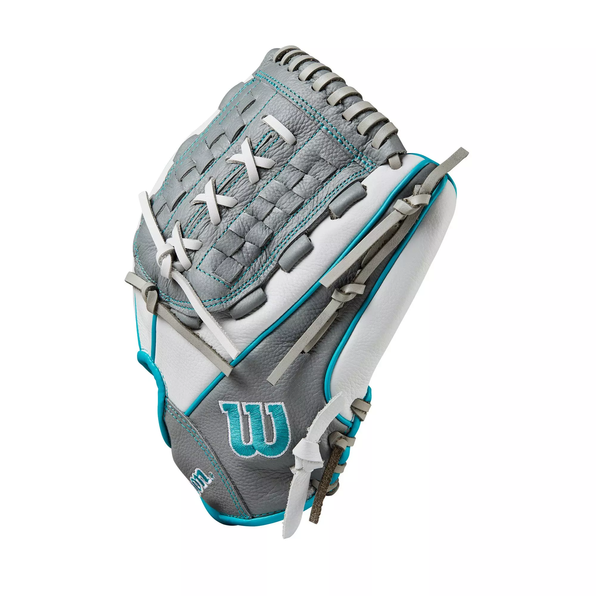 Wilson A500 Siren 11.75” Youth Infield Fastpitch Softball Glove 2024 - WHITE/GREY