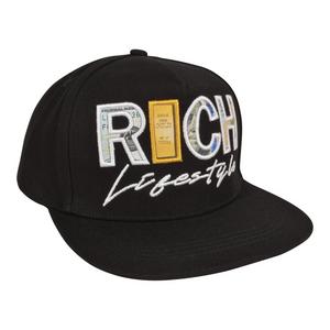 Streetz Iz Watchin Rich Snapback Hat-Black