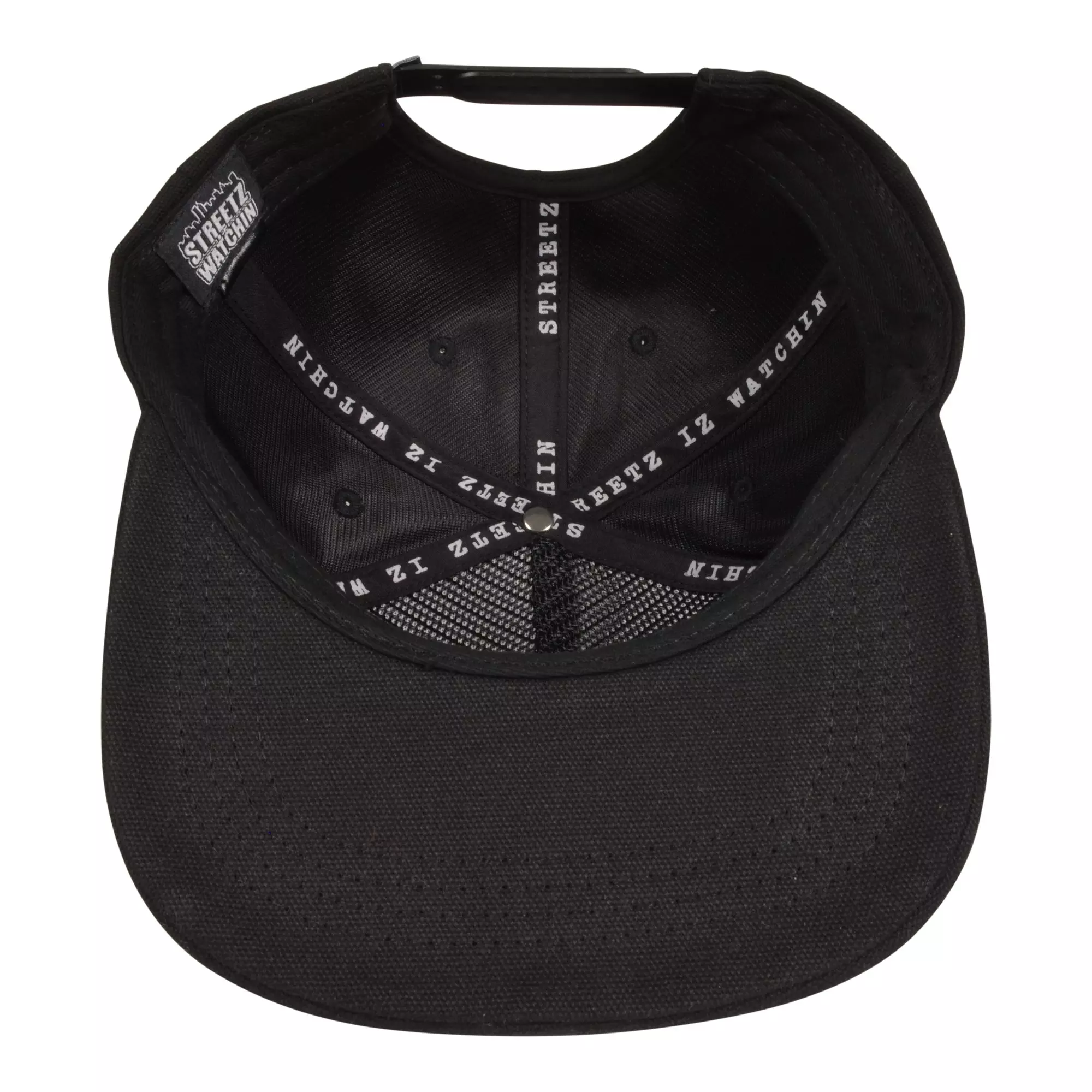 Streetz Iz Watchin Rich Snapback Hat - Black - BLACK