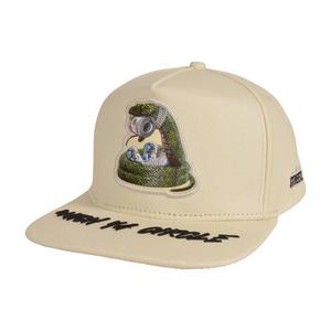 Streetz Iz Watchin Watch Ya Circle Snapback Hat-Cream