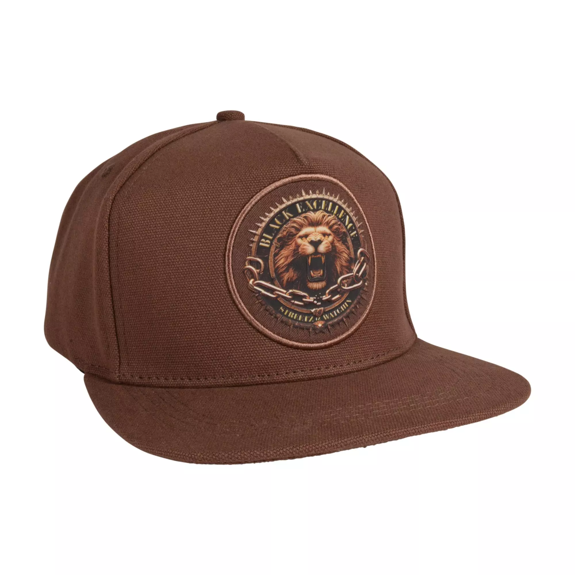 Streetz Iz Watchin Black Excellence Snapback Hat - Brown - BROWN