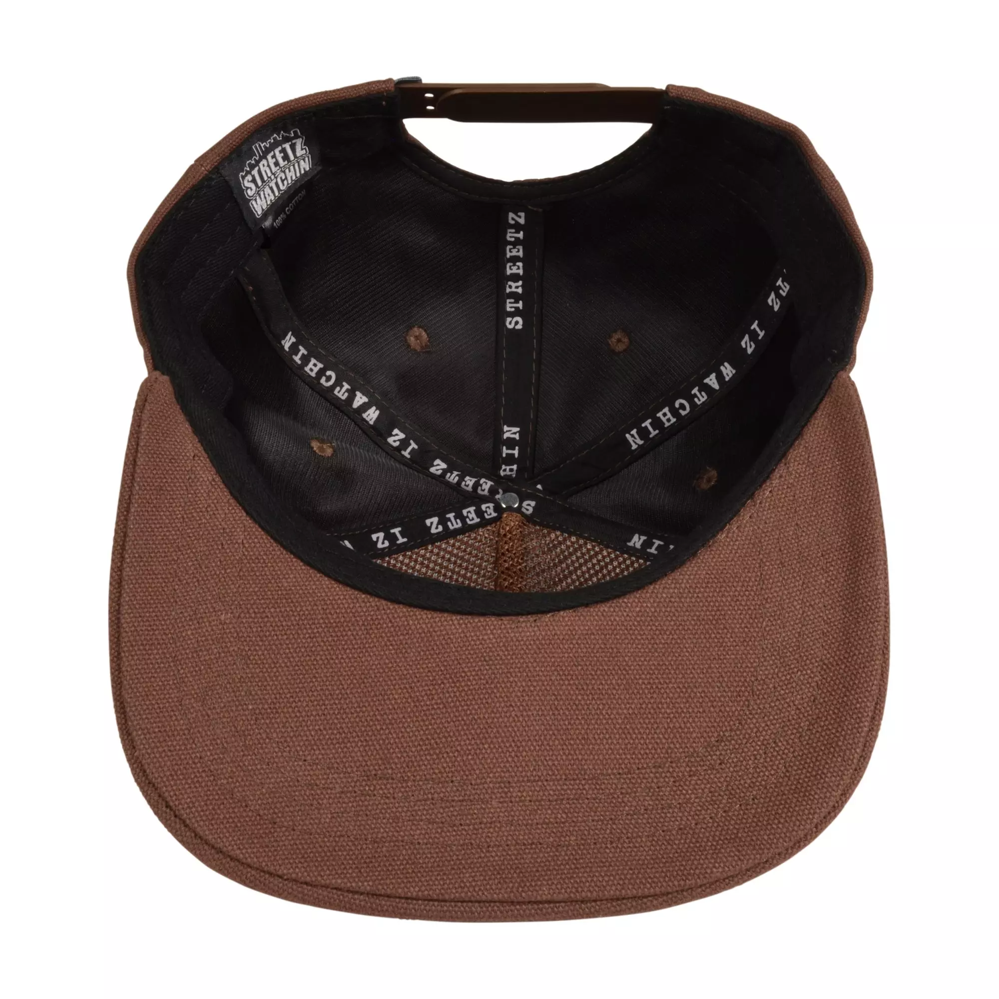 Streetz Iz Watchin Black Excellence Snapback Hat - Brown - BROWN