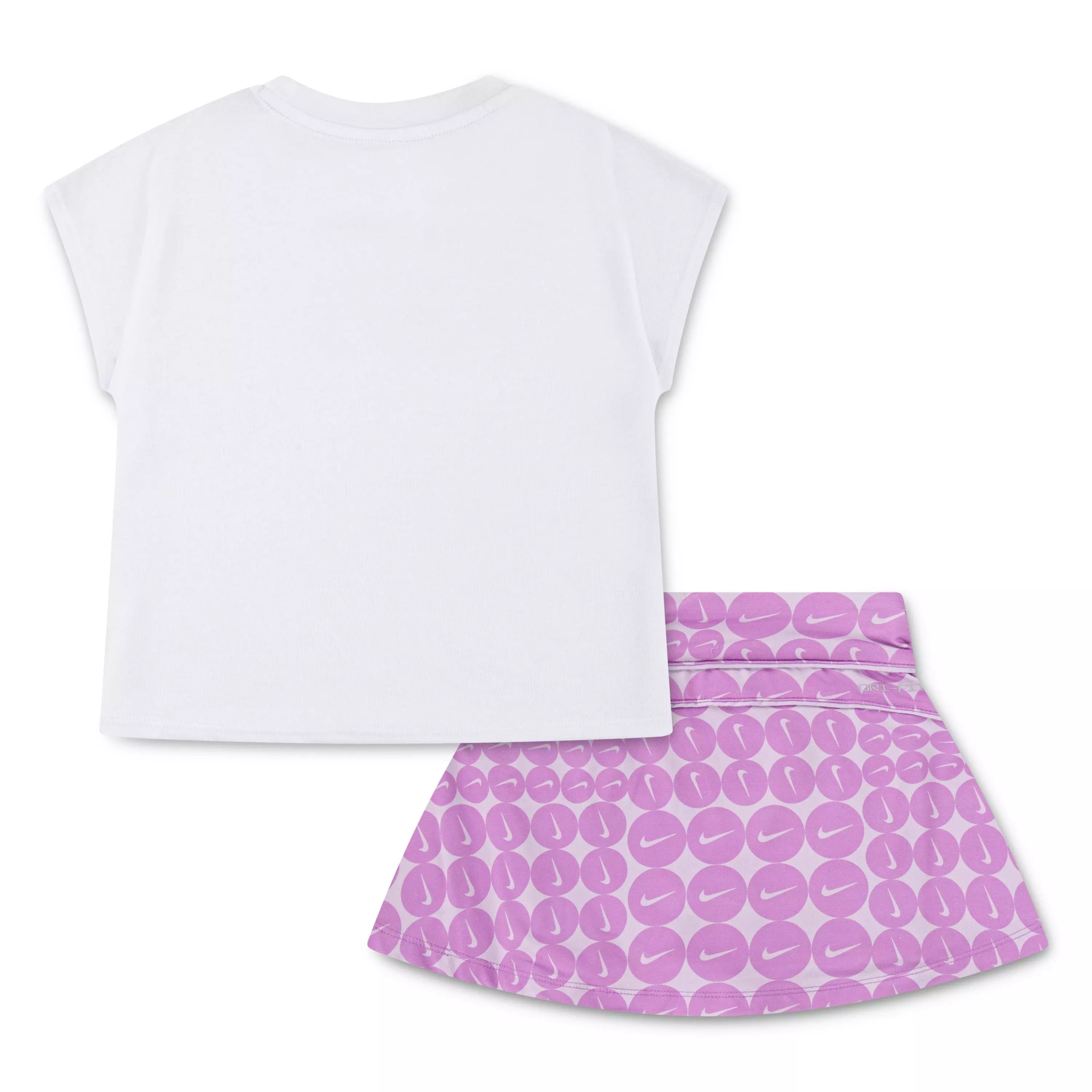 Nike Little Girls' Essentials Printed Scooter 2-Piece Set - WHITE/PURPLE