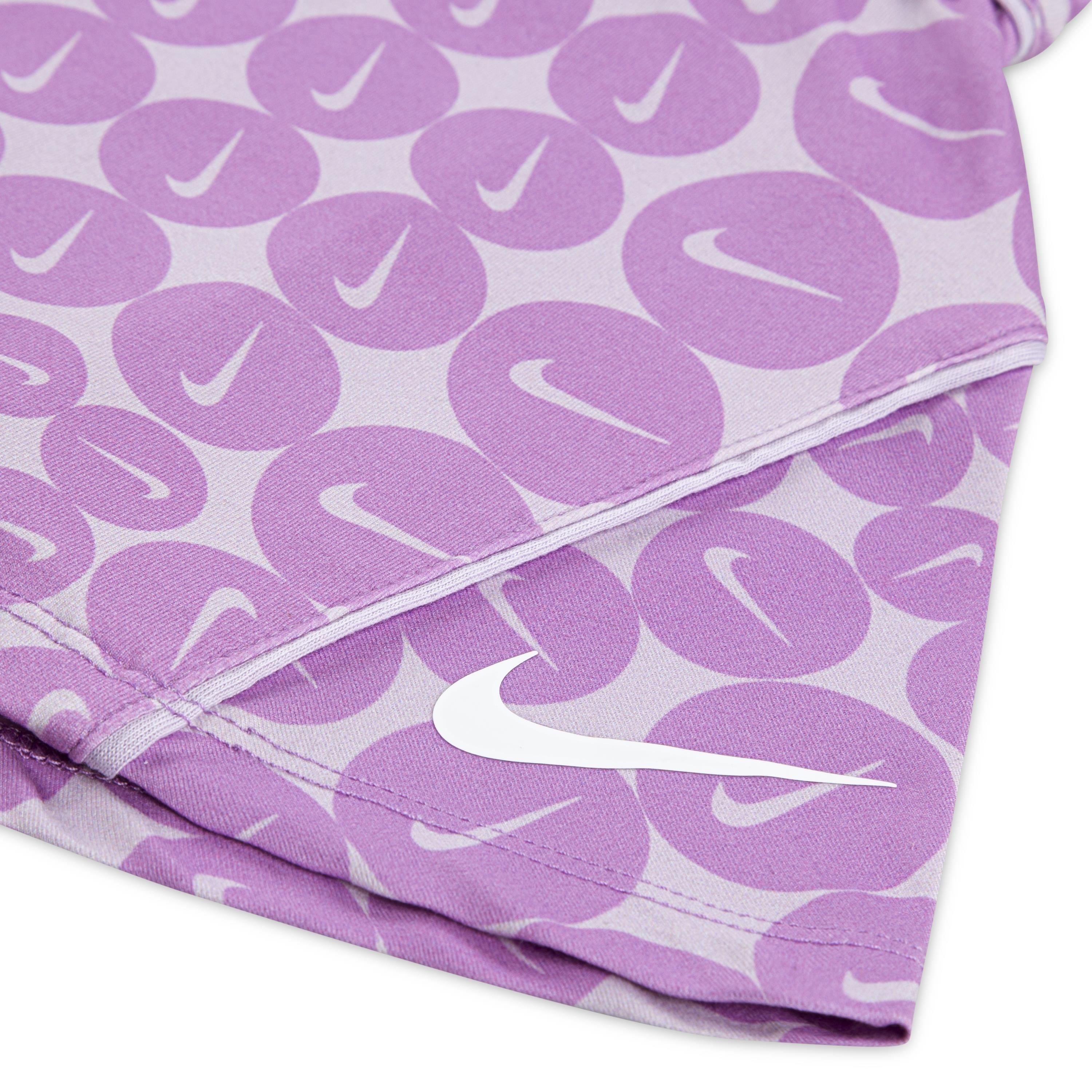 Nike Essentials Printed Scooter Little Girls' White/Purple 2-Piece Set