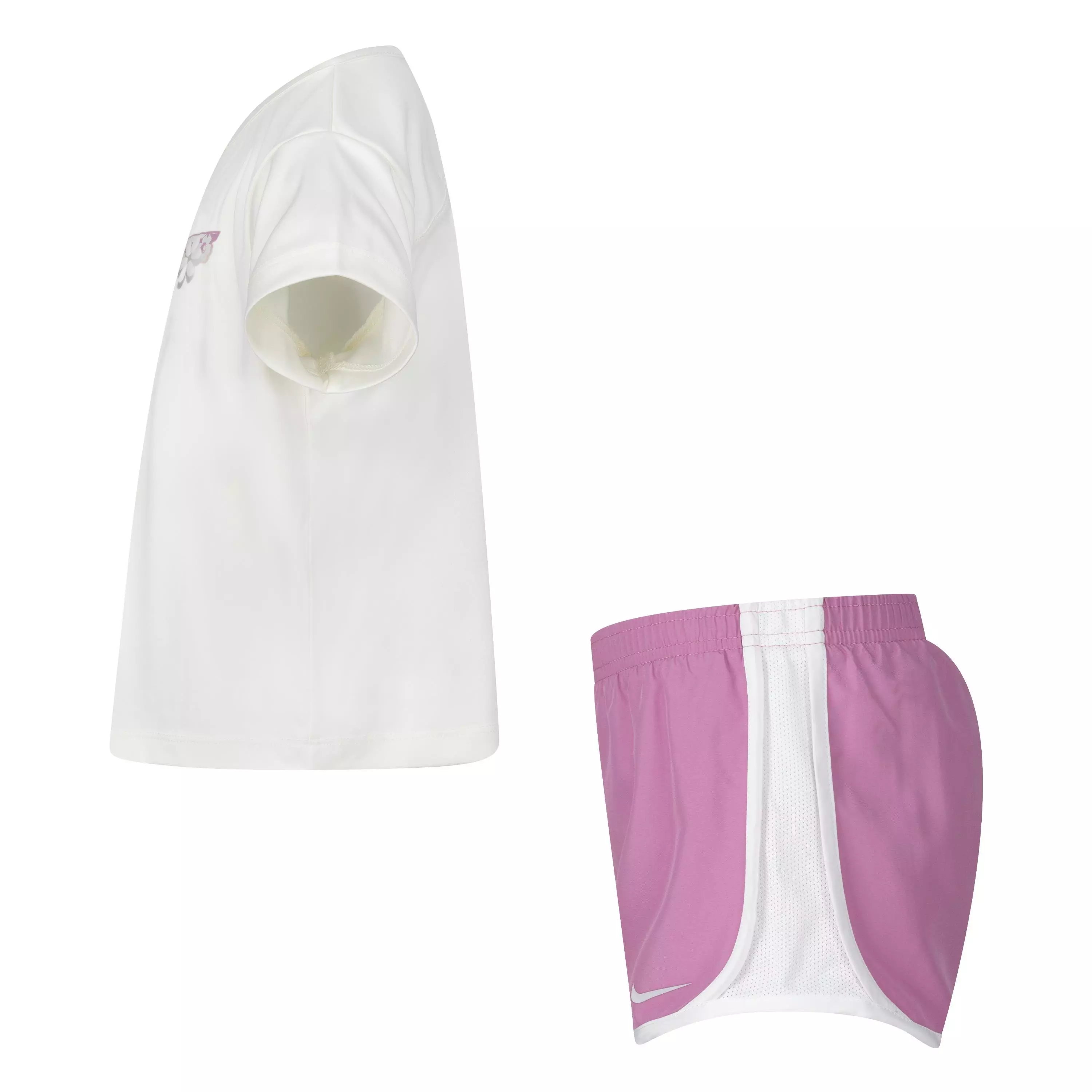 Nike Little Girls' Flow-Ral Tempo Short Set - Pink - PINK