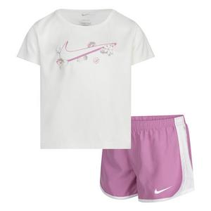 Nike Little Girls' Flow-Ral Tempo Short Set -Pink